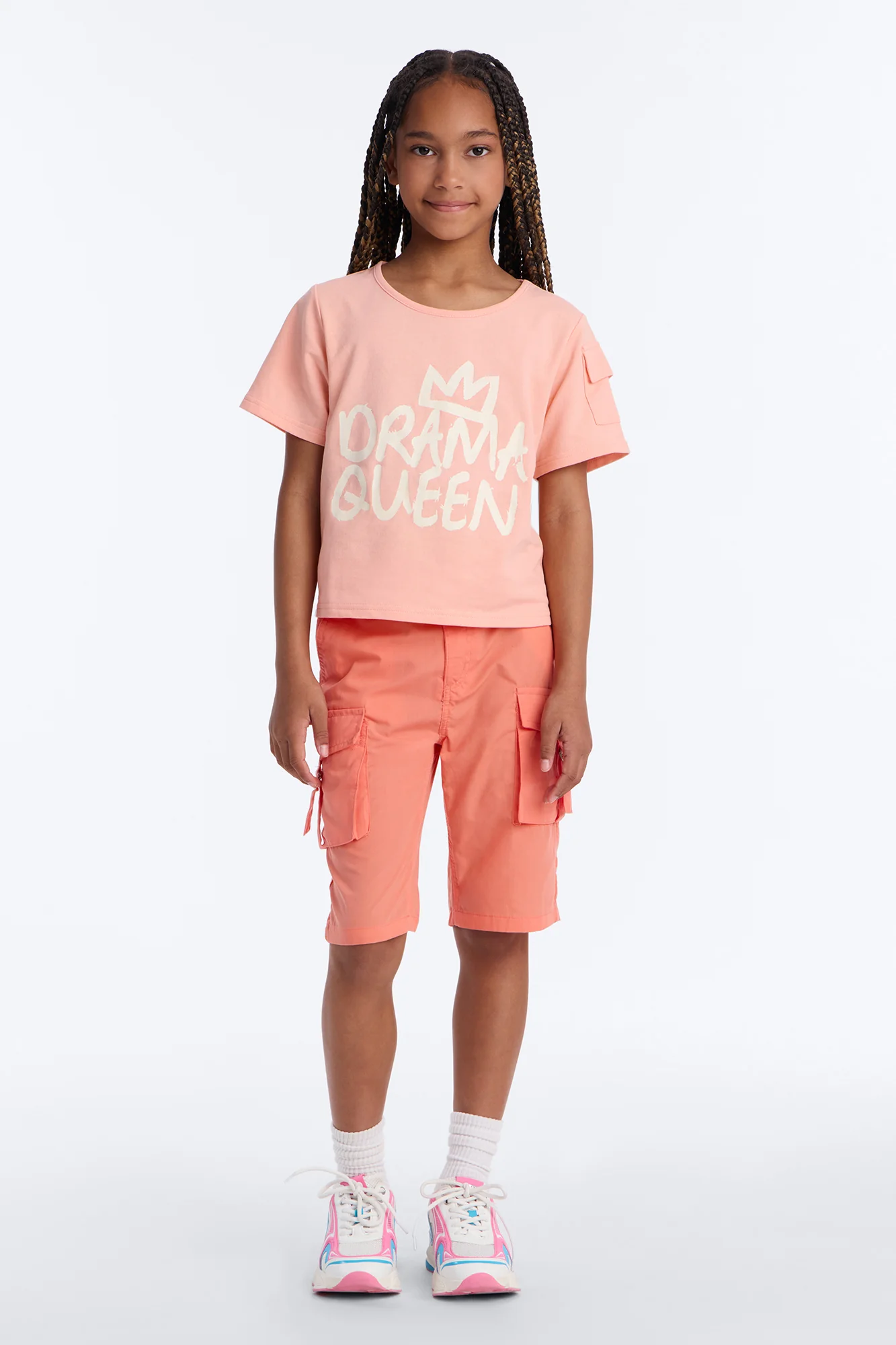 Mini Victoria Cargo Bermuda Shorts - Orange - Image 2