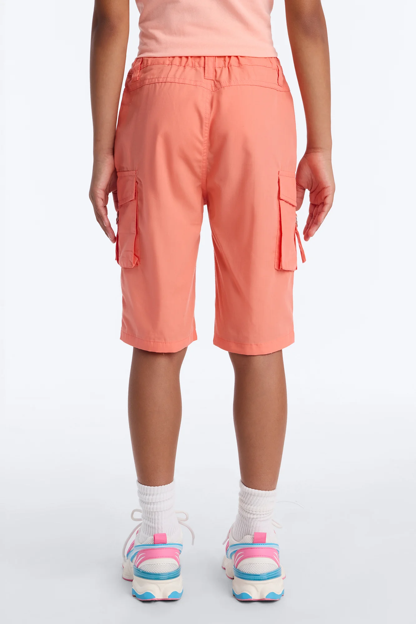 Mini Victoria Cargo Bermuda Shorts - Orange - Image 4