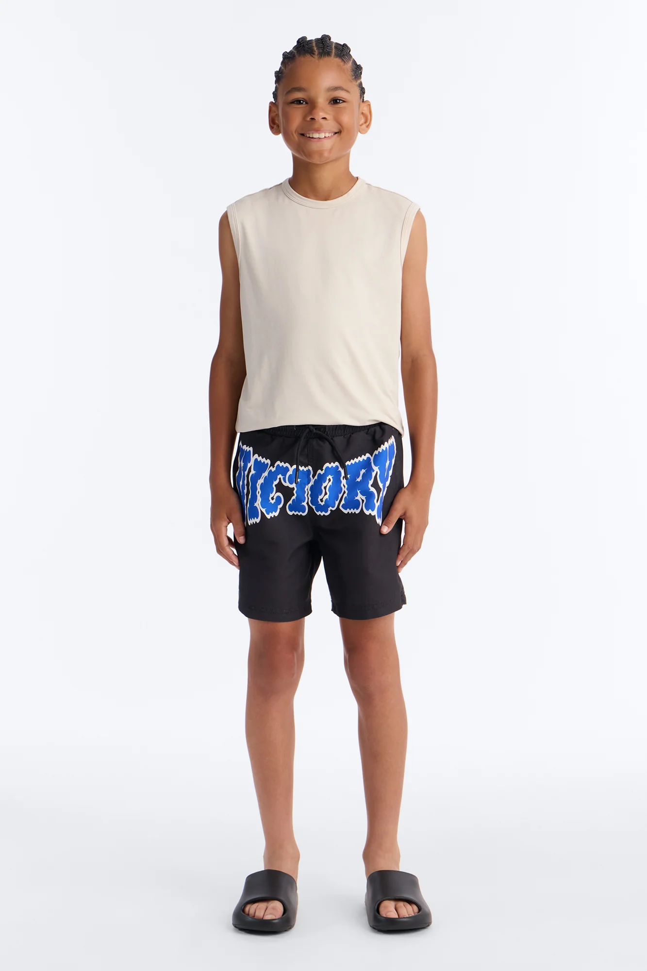 Mini Victory Swim Classic Trunk - Black/Blue - Image 2
