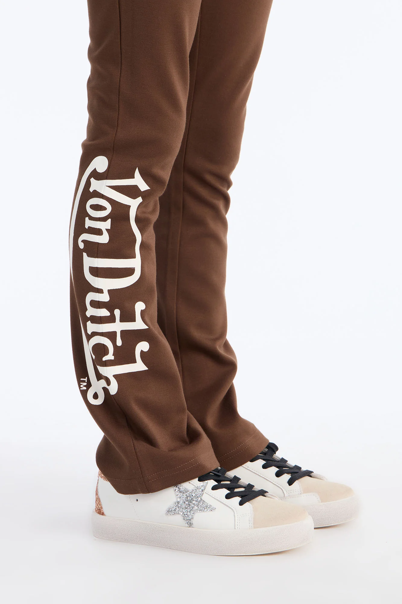 Mini Von Dutch Custom Cycles Flare Leggings - Brown - Image 3