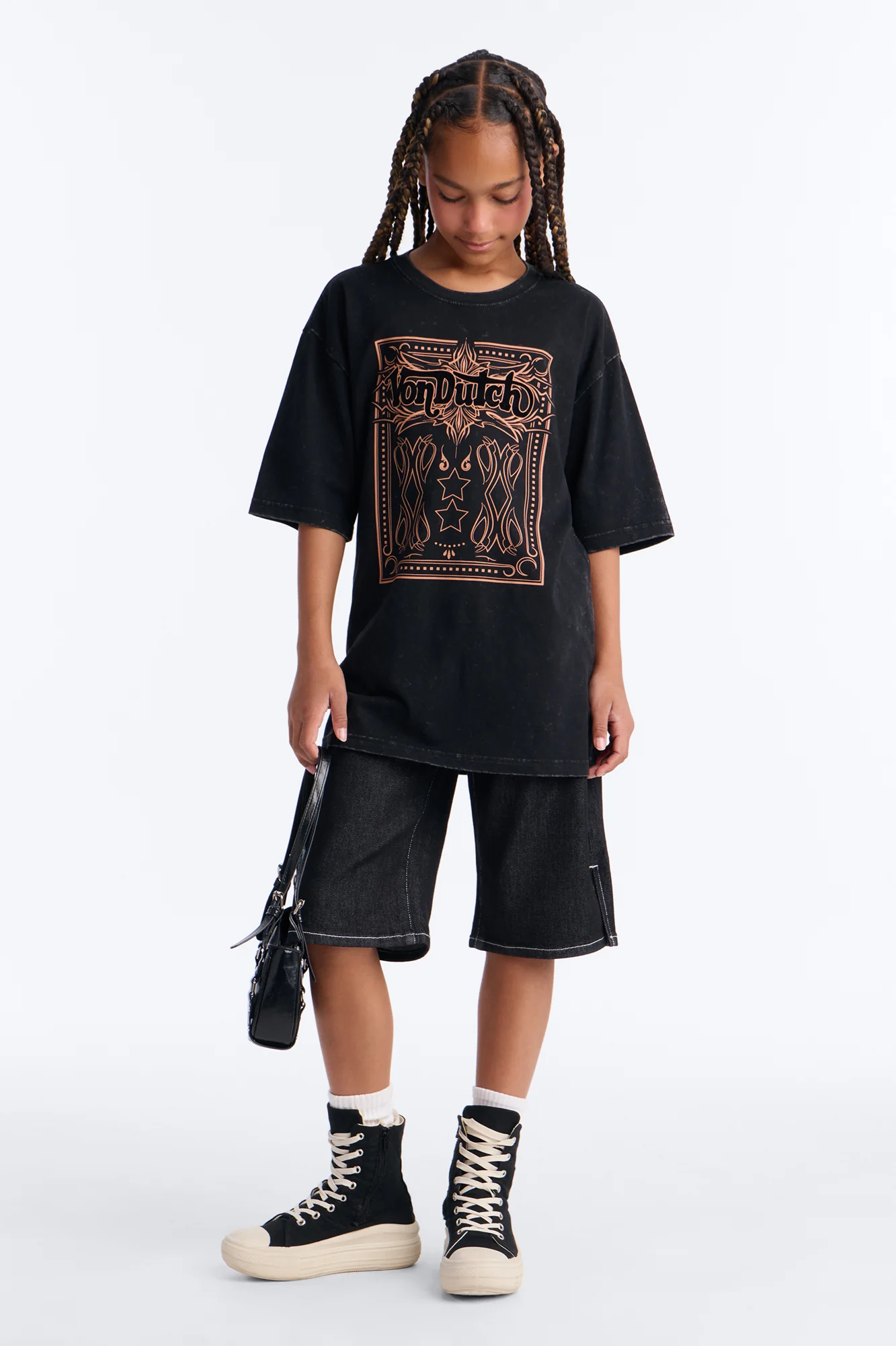 Mini Von Dutch Desert Spirit Oversize Tshirt - Black - Image 2