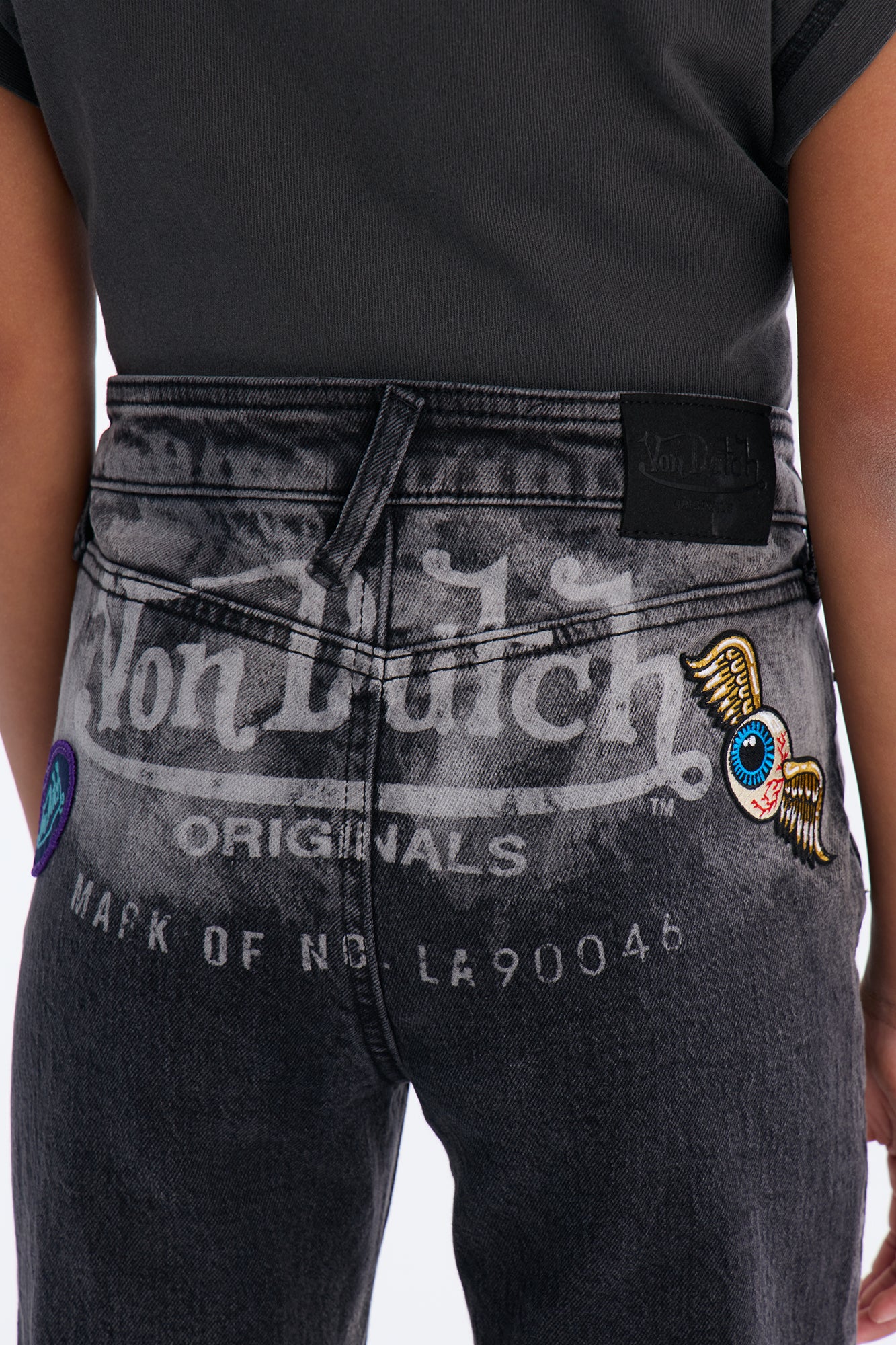 Mini Von Dutch Low Rise Washed Skinny Jeans - Black Wash - Image 2