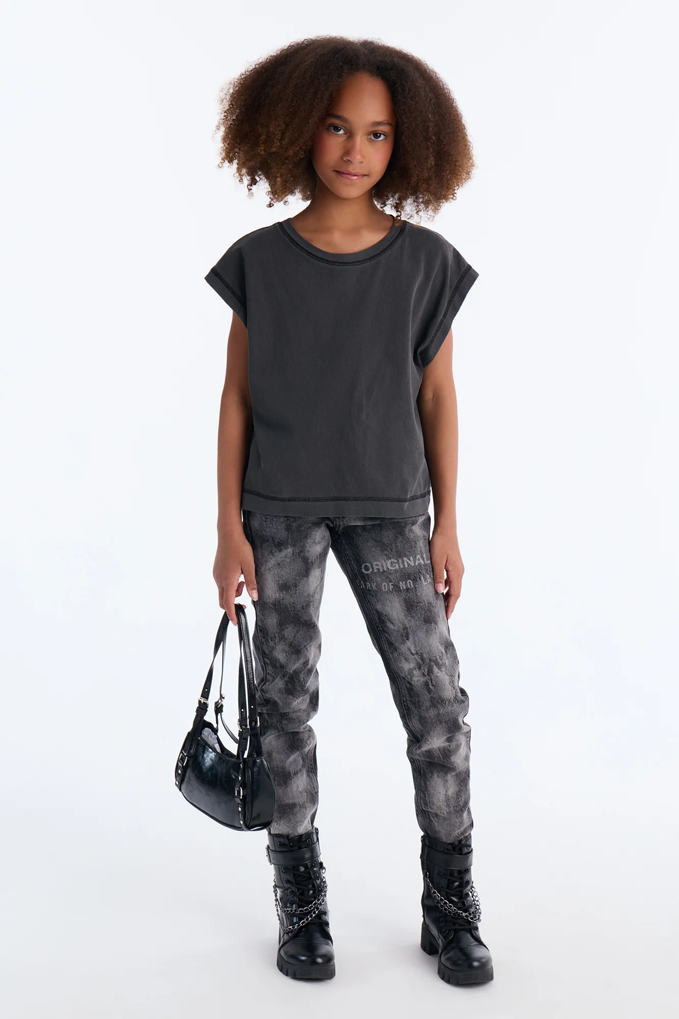 Mini Von Dutch Low Rise Washed Skinny Jeans - Black Wash - Image 3