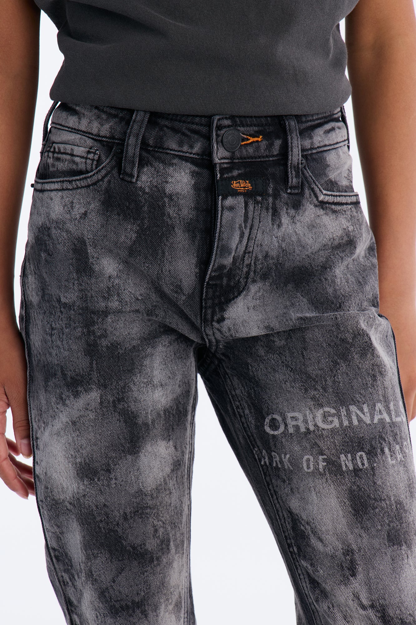 Mini Von Dutch Low Rise Washed Skinny Jeans - Black Wash - Image 5