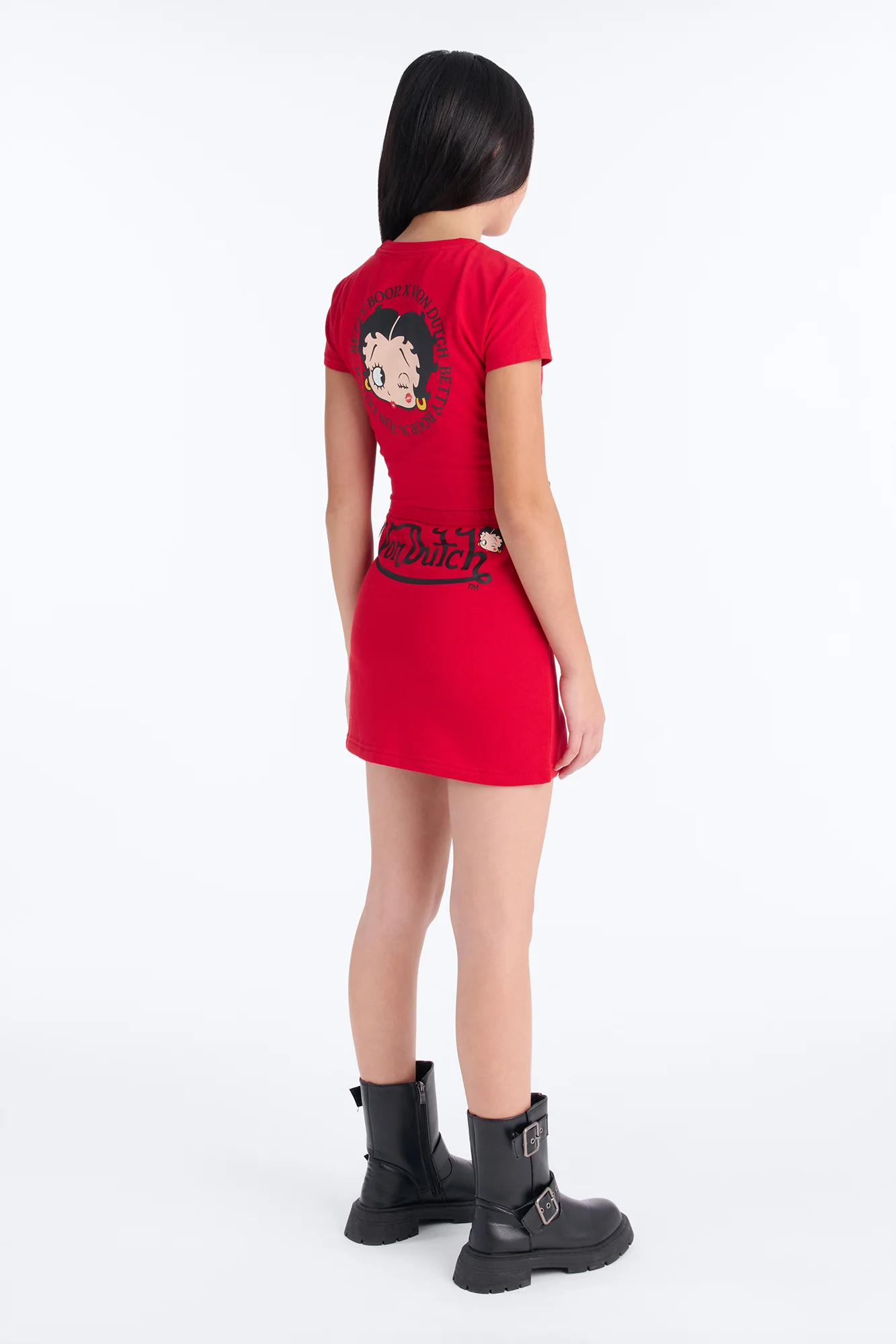 Mini Von Dutch x Betty Boop Bold Mini Skort - Red - Image 3