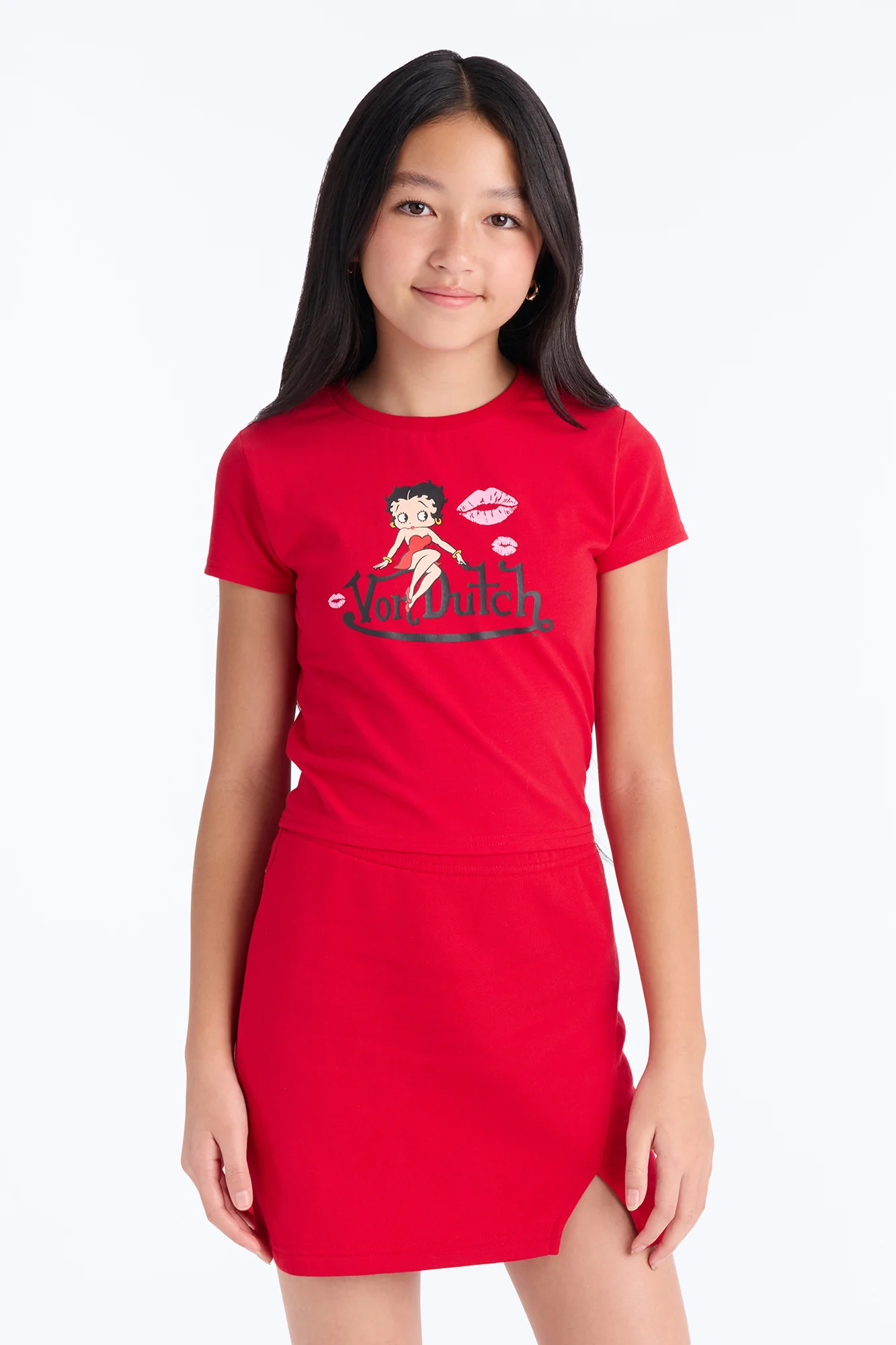 Mini Von Dutch x Betty Boop Sweetheart Baby Tee - Red