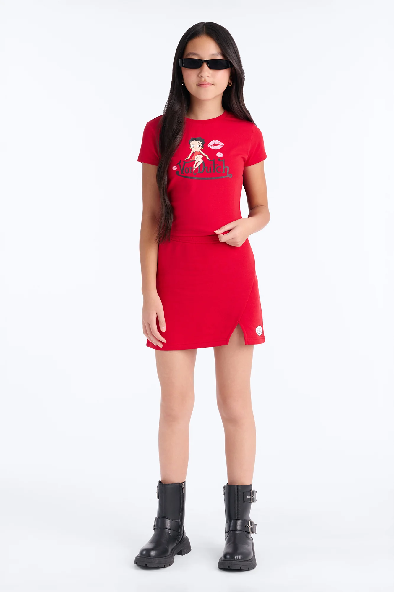 Mini Von Dutch x Betty Boop Sweetheart Baby Tee - Red - Image 2