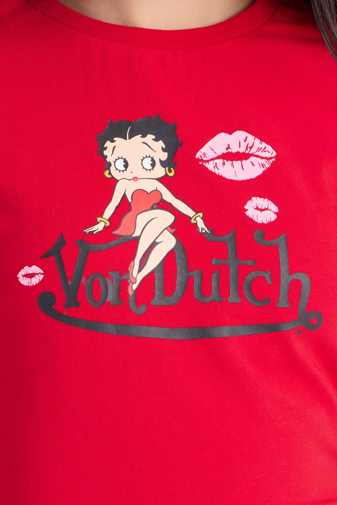 Mini Von Dutch x Betty Boop Sweetheart Baby Tee - Red - Image 3