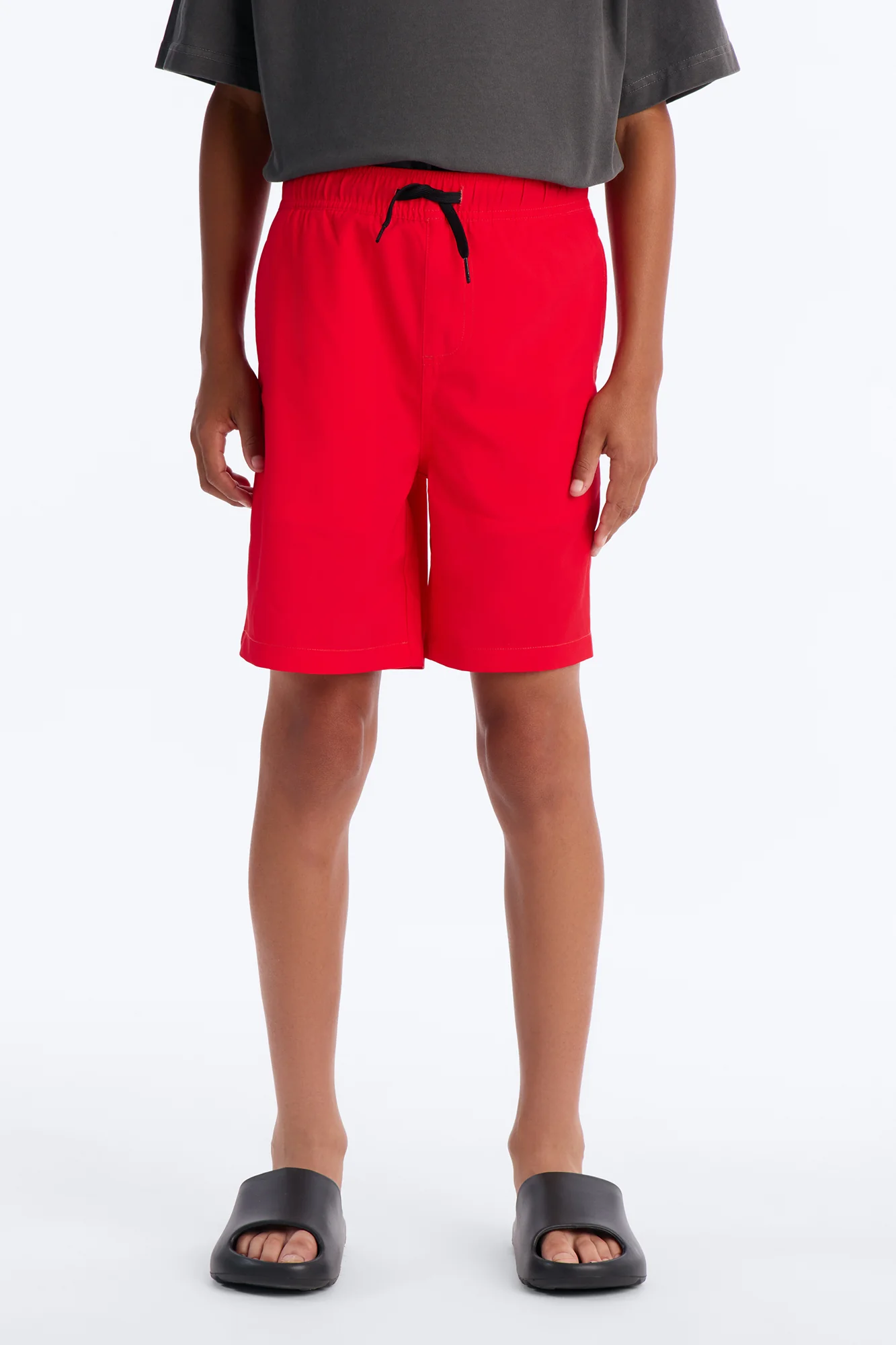 Mini Water Reactive Lucky 8Ball Reveal Swim Trunk - Red