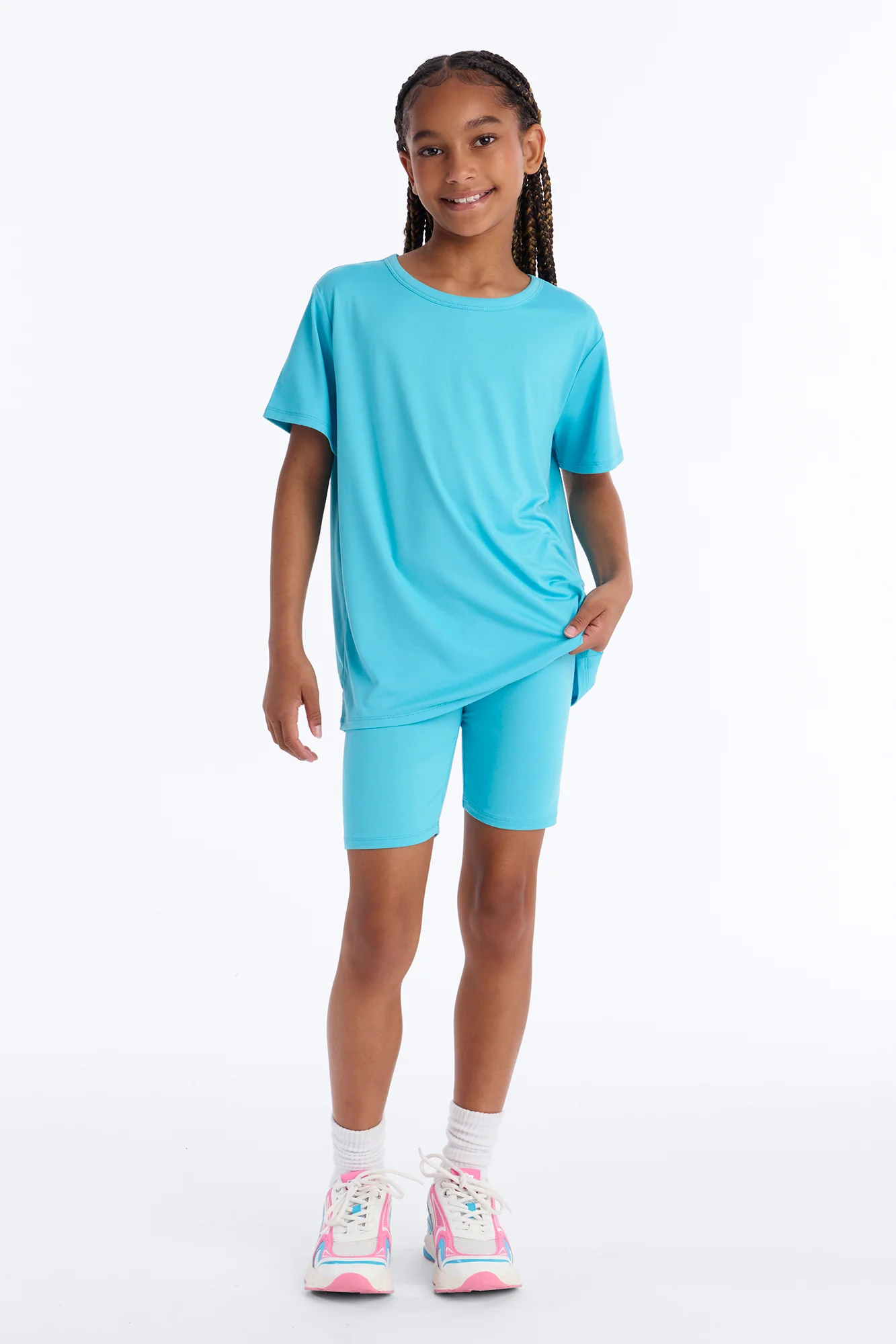 Mini Weekend Vibes Short Set - Aqua