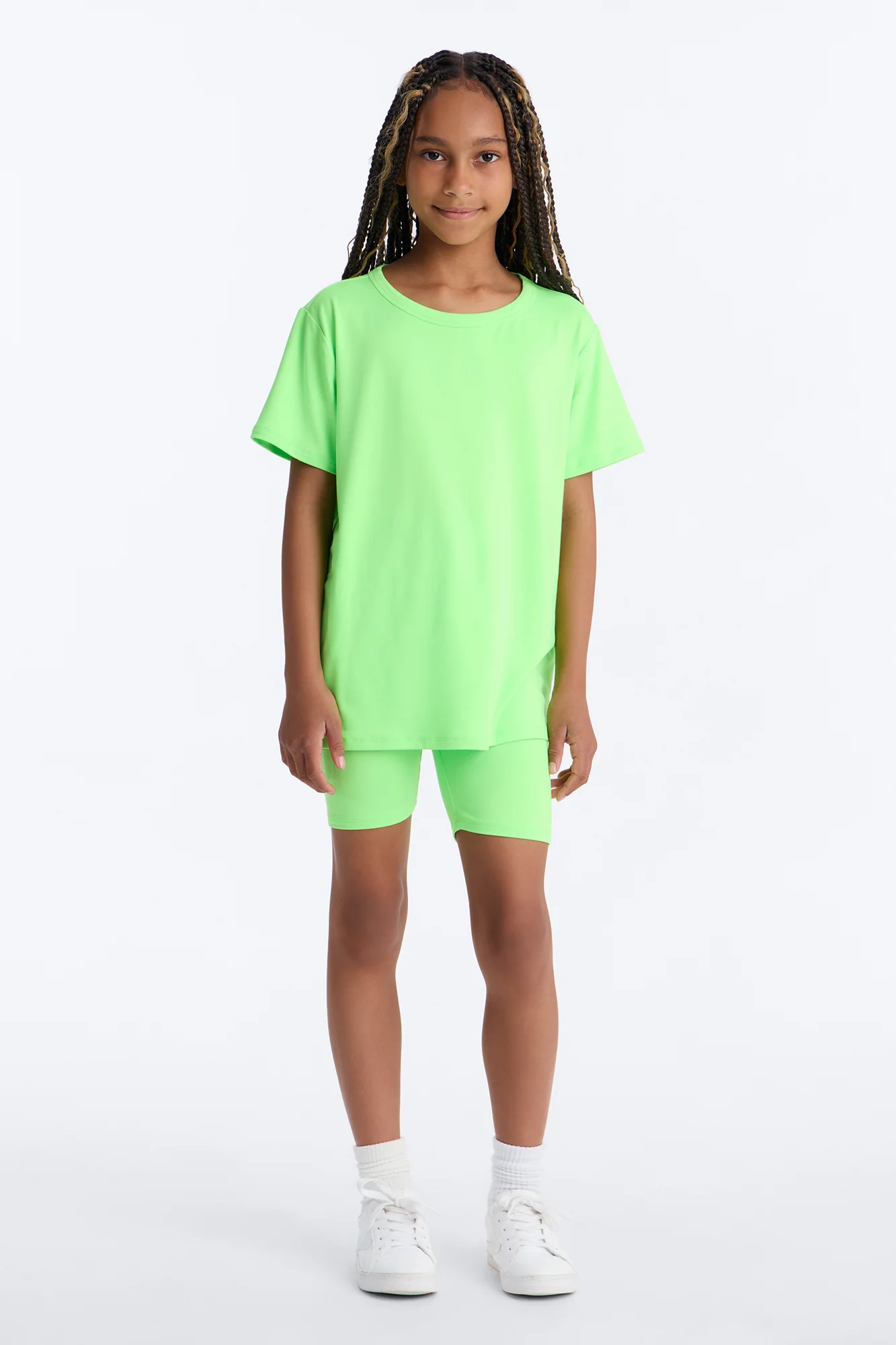 Mini Weekend Vibes Short Set - Lime