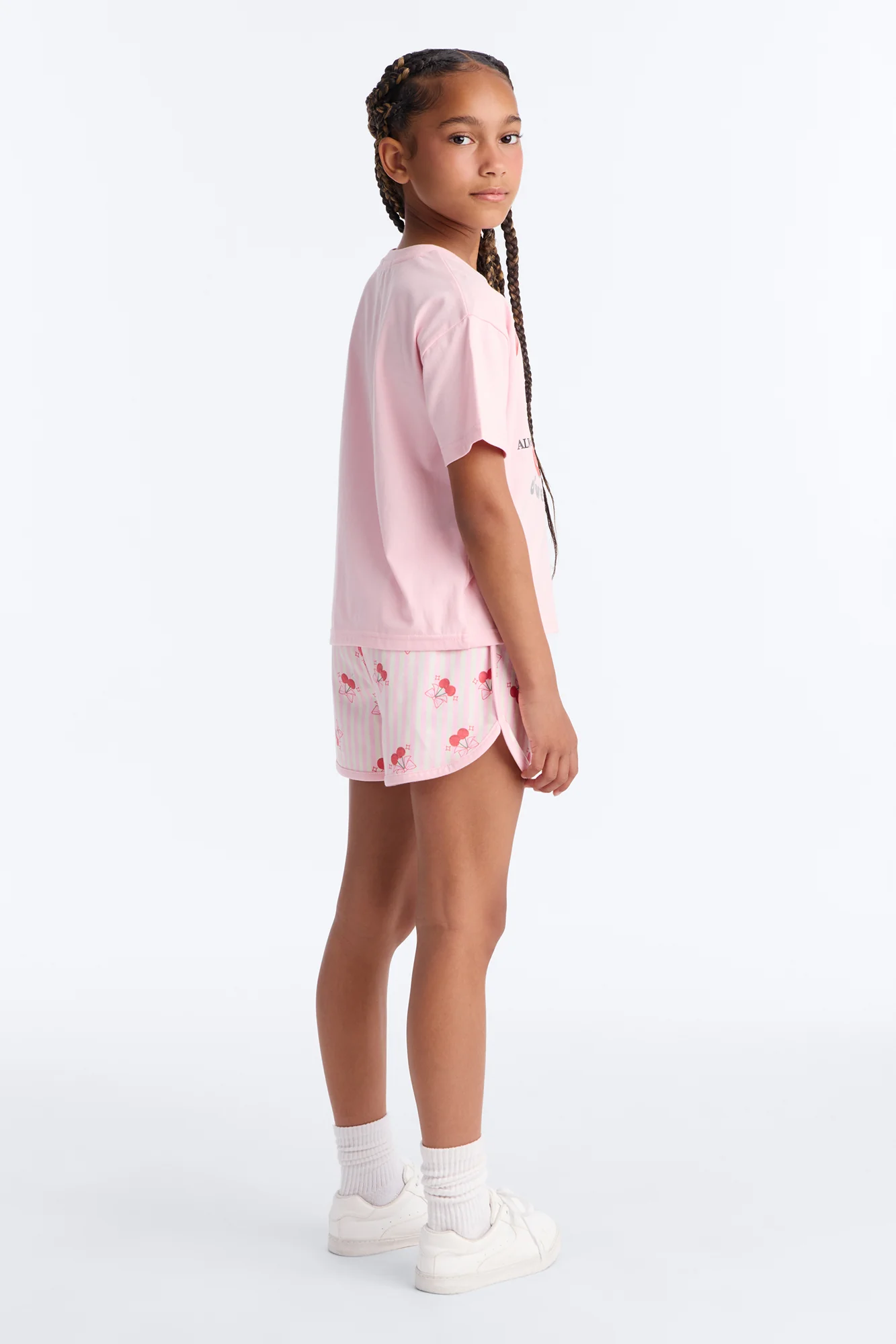 Mini Wild Cherry Short Set - Pink - Image 4