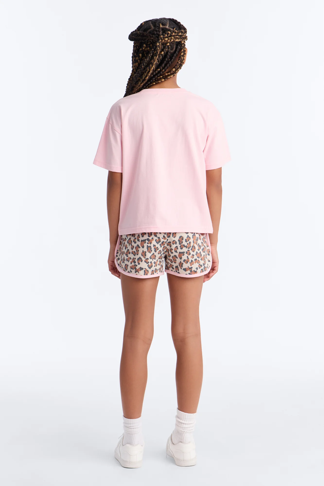 Mini Wild Good Vibes Short Set - Pink - Image 3