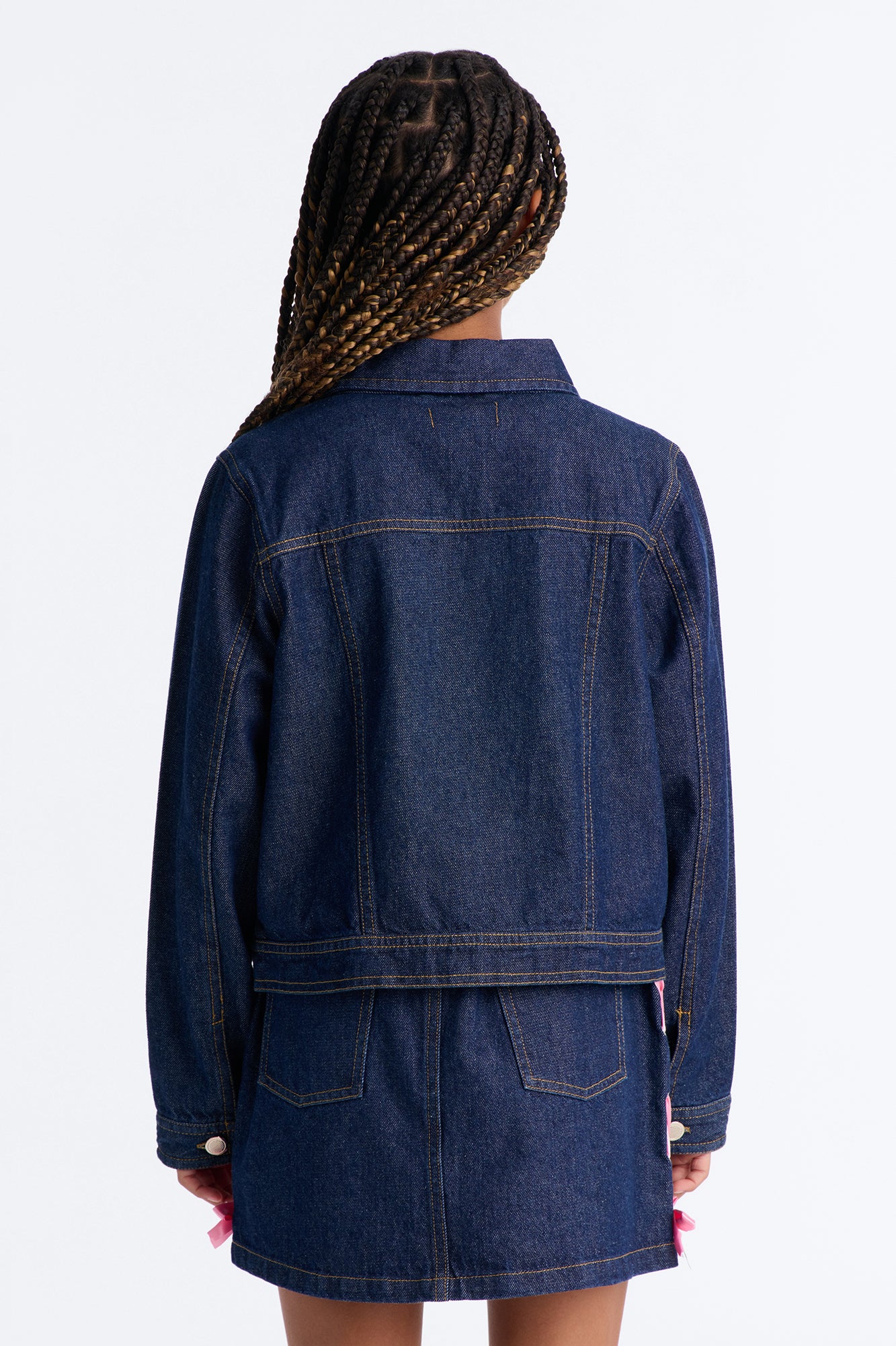 Mini Wildest Dreams Denim Jacket - Dark Wash - Image 3