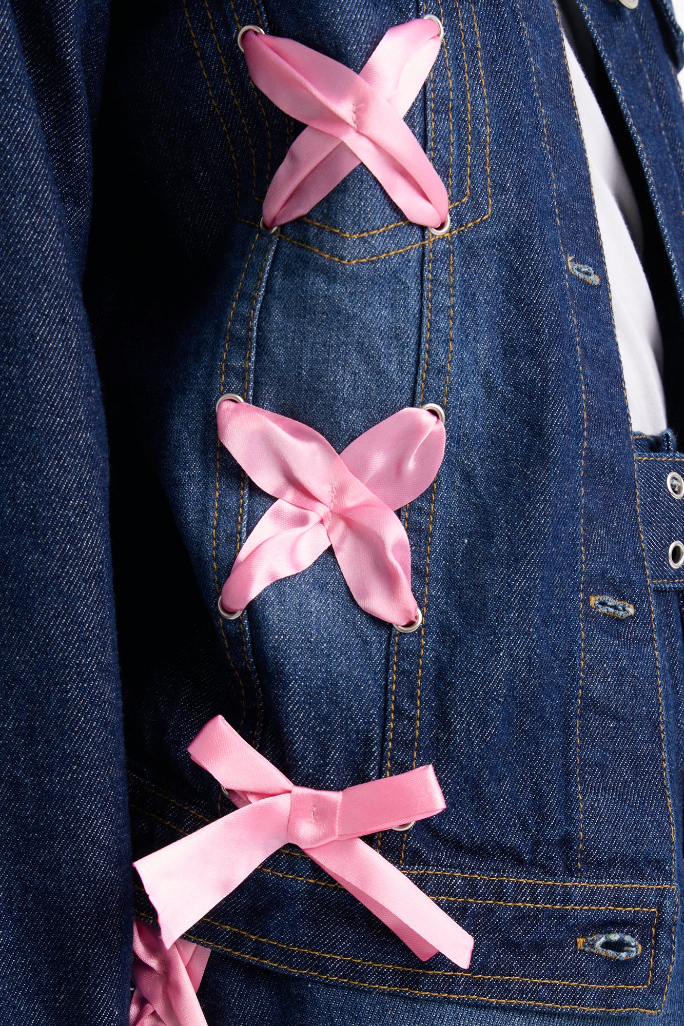 Mini Wildest Dreams Denim Jacket - Dark Wash - Image 4