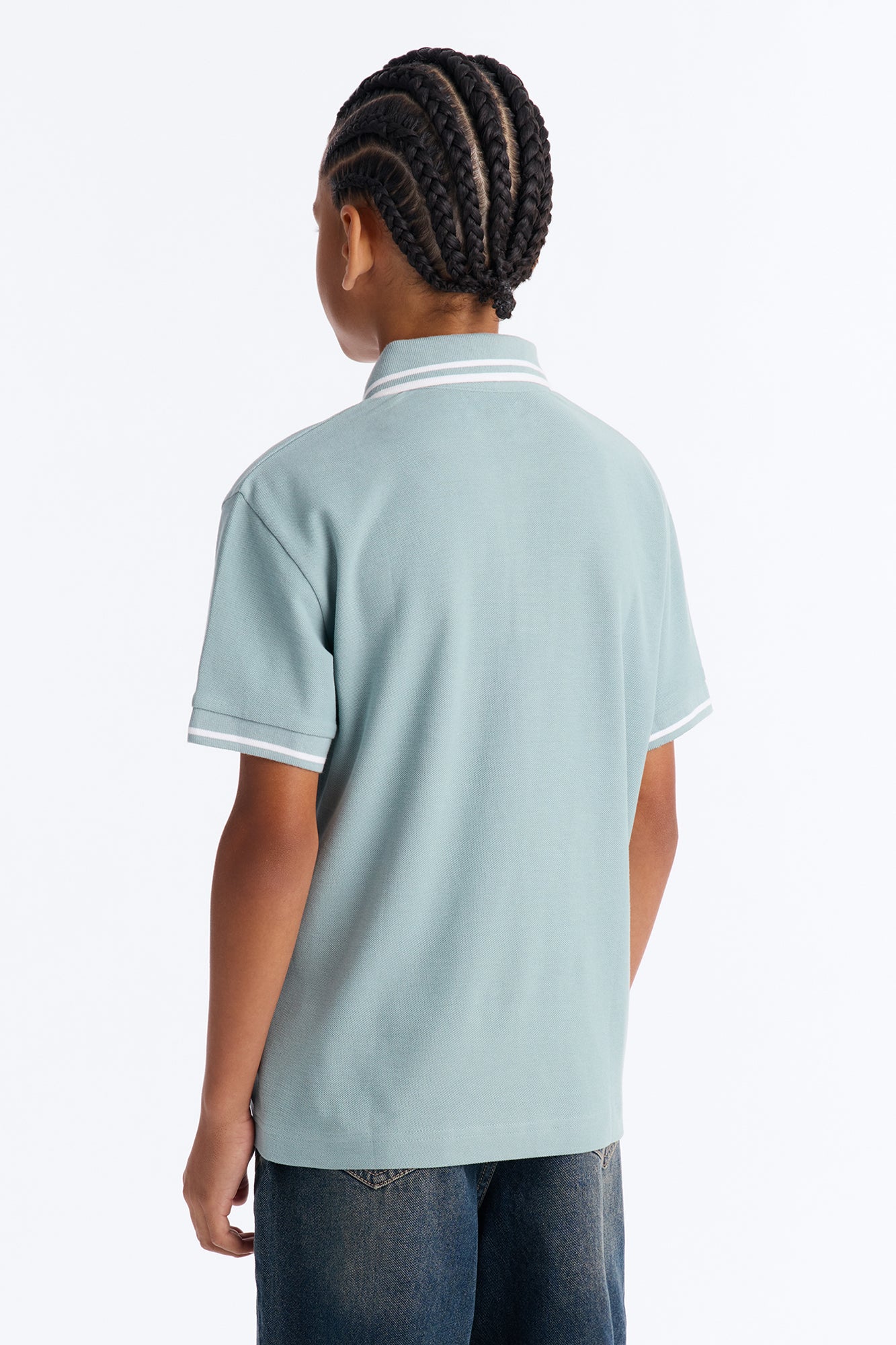 Mini Wilson Short Sleeve Polo - Slate Blue - Image 4