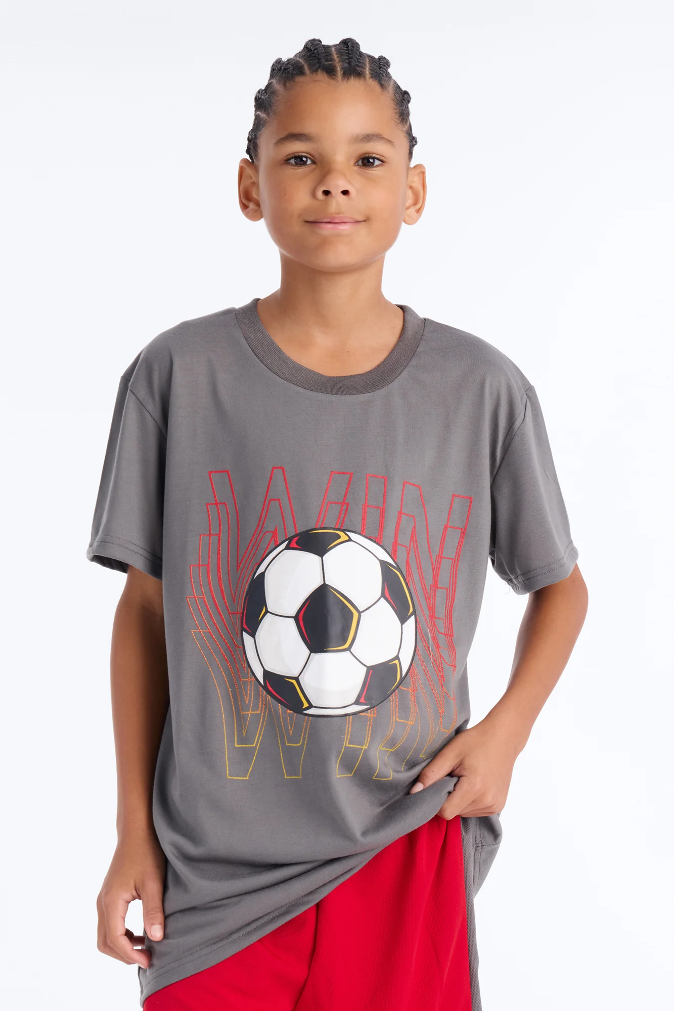 Mini Winning Is My Goal Short Set - Grey/combo - Image 2