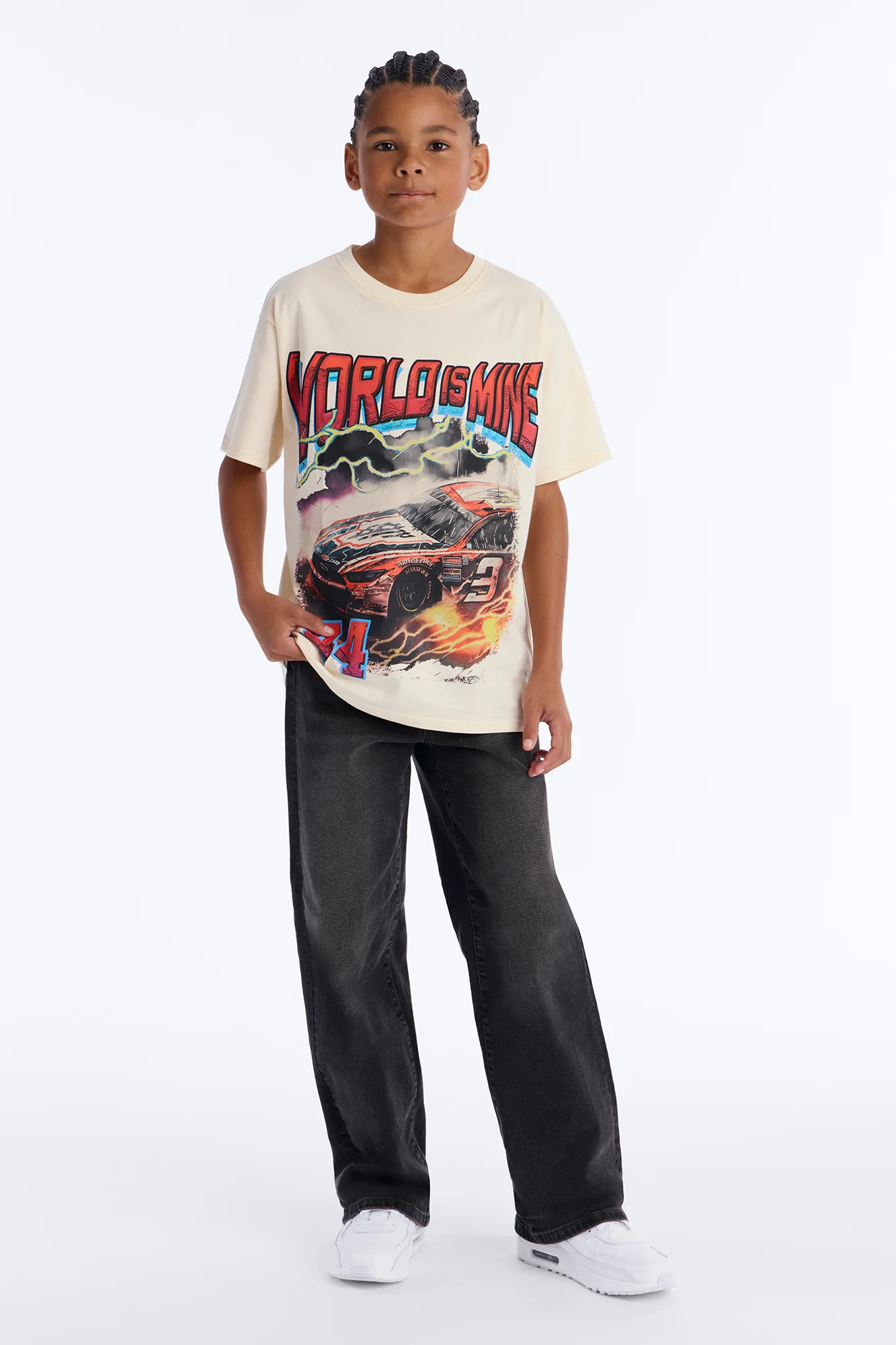 Mini Worlds Mine 44 SS Tee - Off White - Image 2