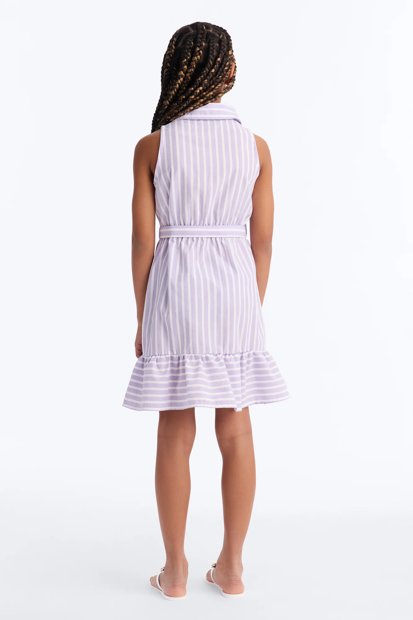 Mini You Are My Sunshine Sleeveless Shirt Dress - Purple/combo - Image 4