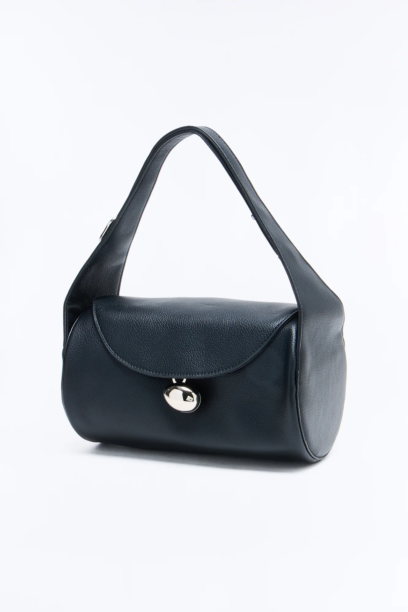 Minimal Talk Faux Leather Shoulder Bag - Black - Image 2