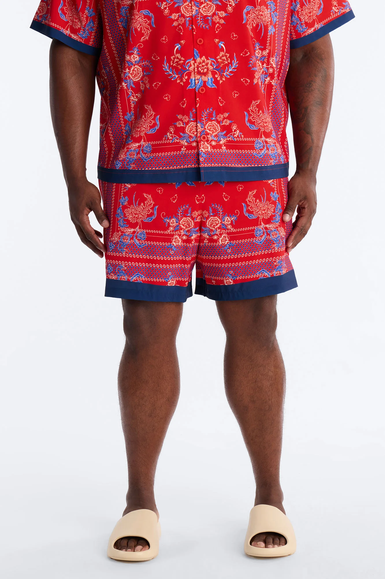 Mirage Bloom Swim Trunk 7″ - Red - Image 6