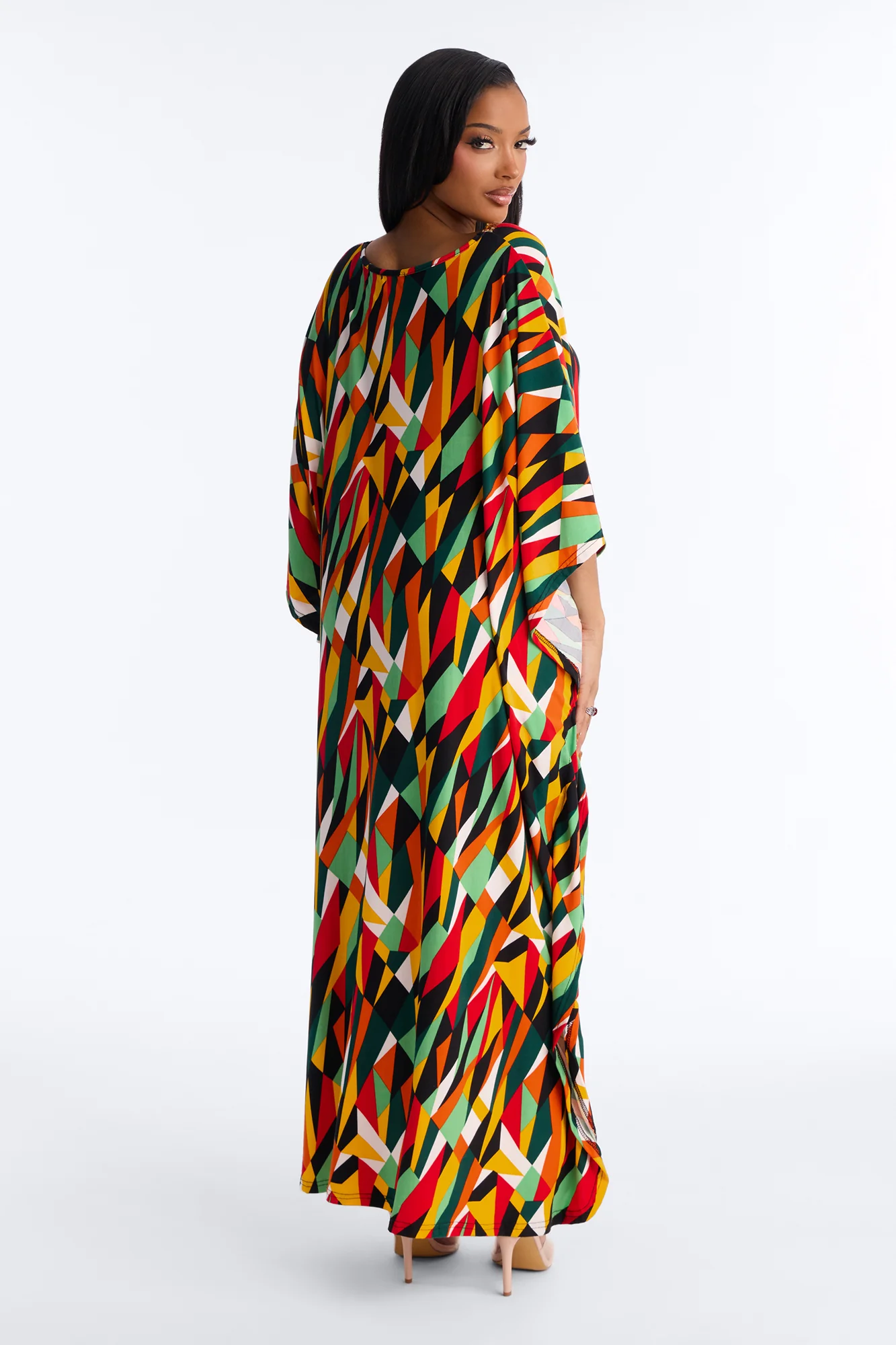 Mirage Pool Sequins Cover Up Maxi Kaftan - Multi Color - Image 4