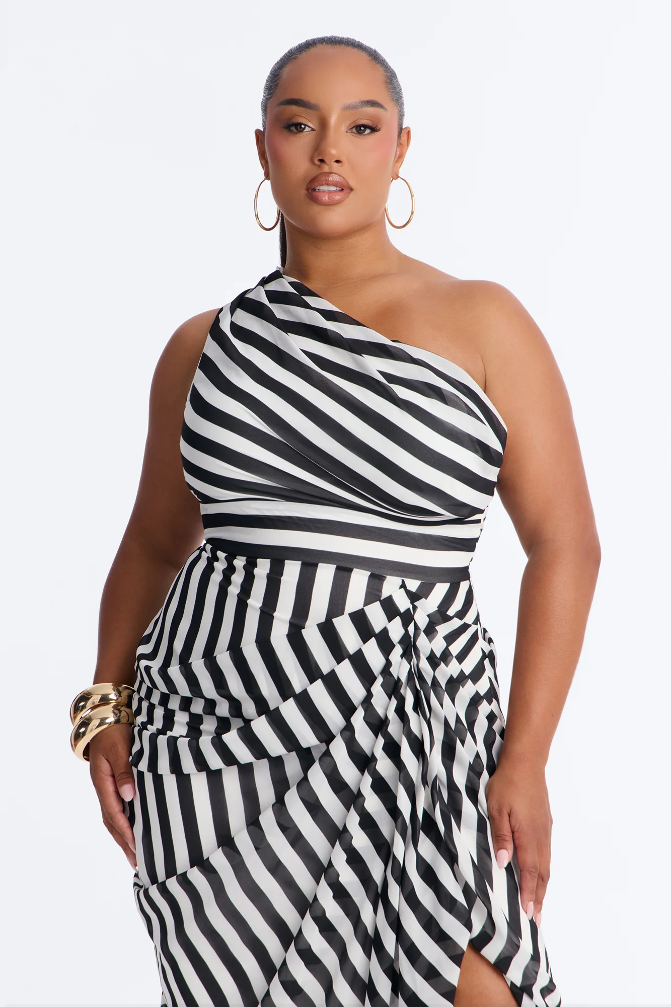 Miranda Striped Maxi - Black/White - Image 6