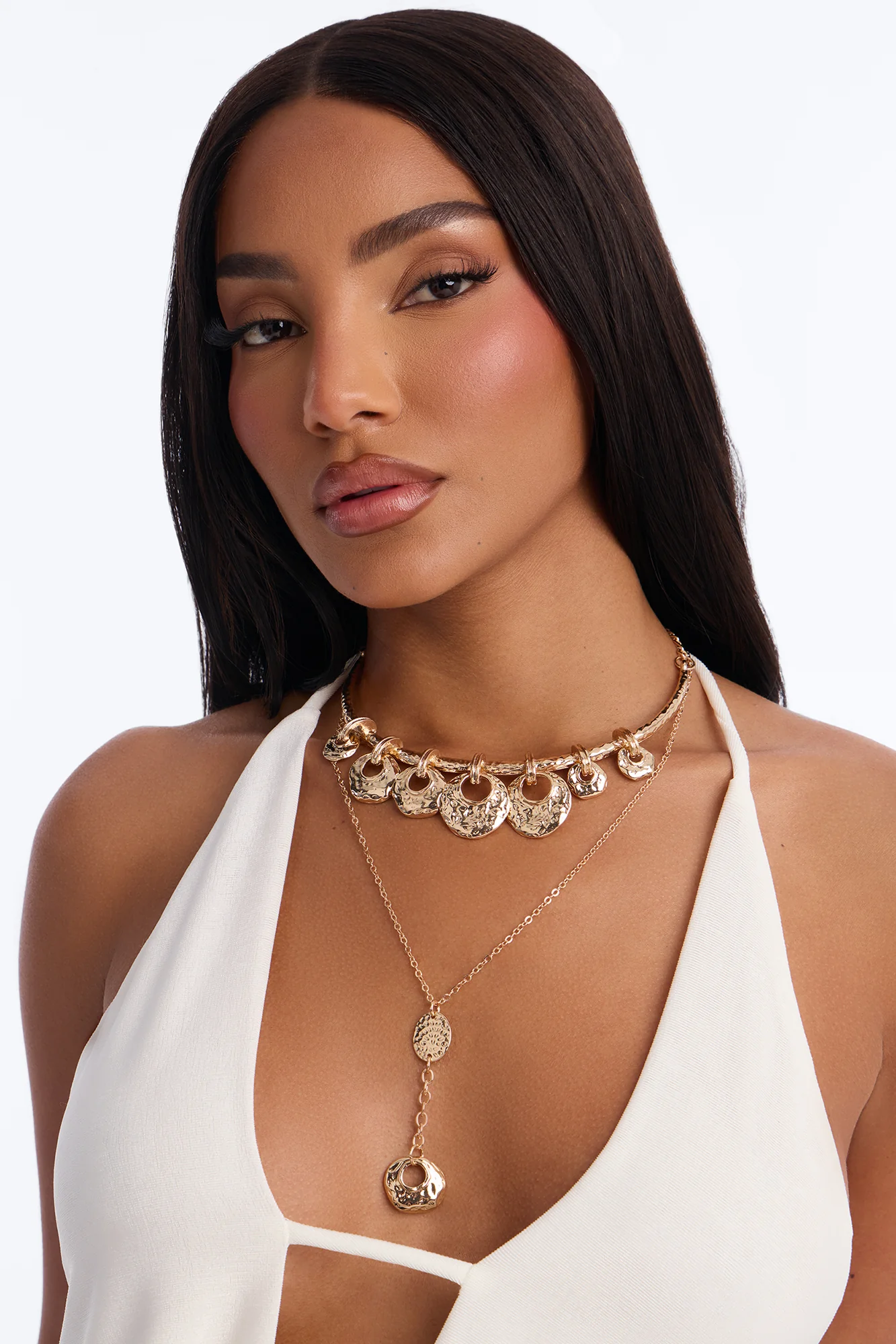 Miss Fortunate Layered Necklace - Gold - Image 2