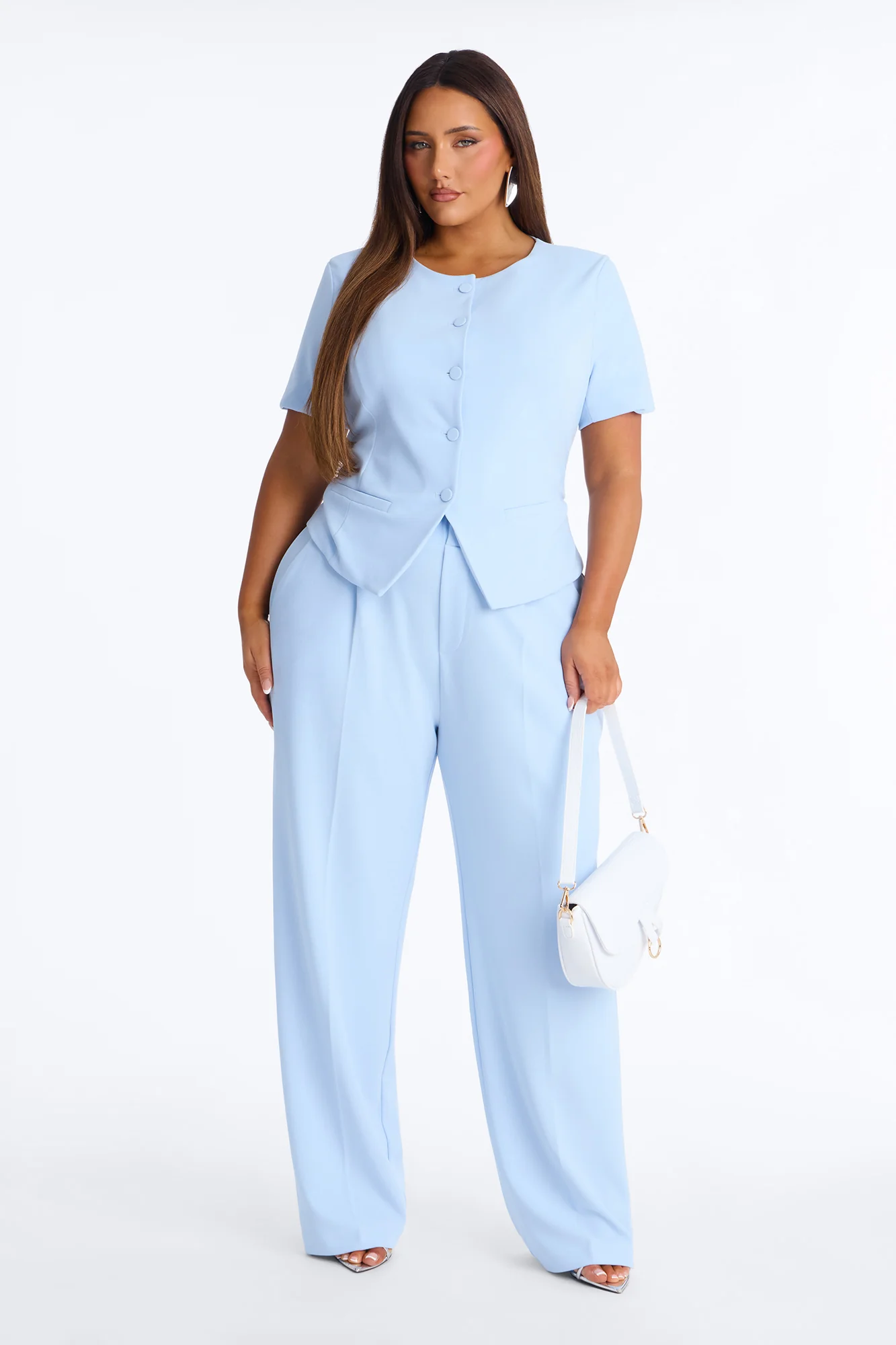 Mission Accomplished Short Sleeve Blazer - Light Blue - Image 6