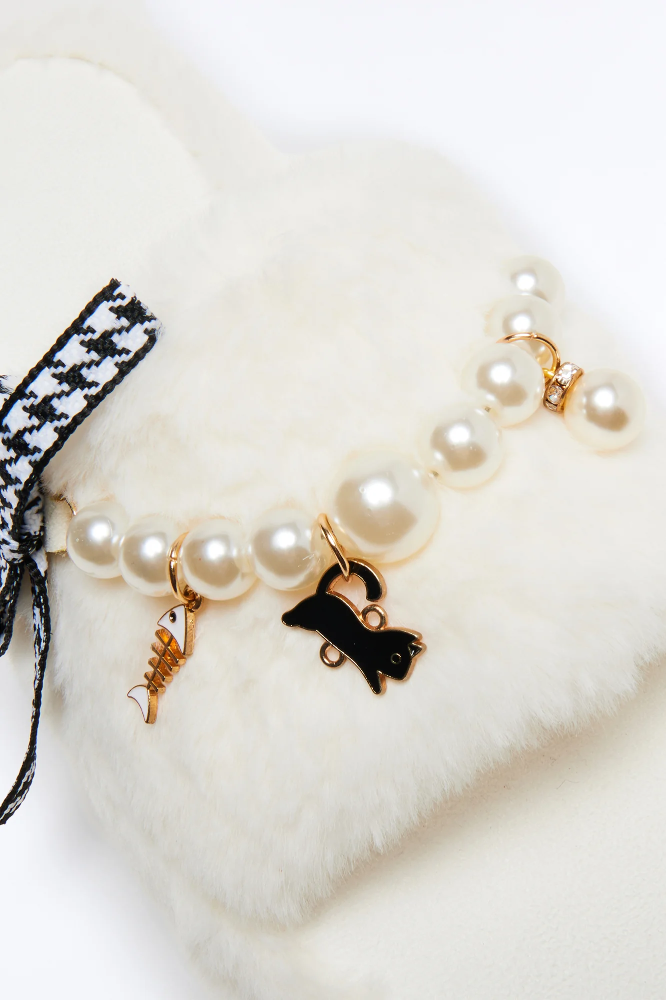 Missy Pearl Charm Slippers - White - Image 3