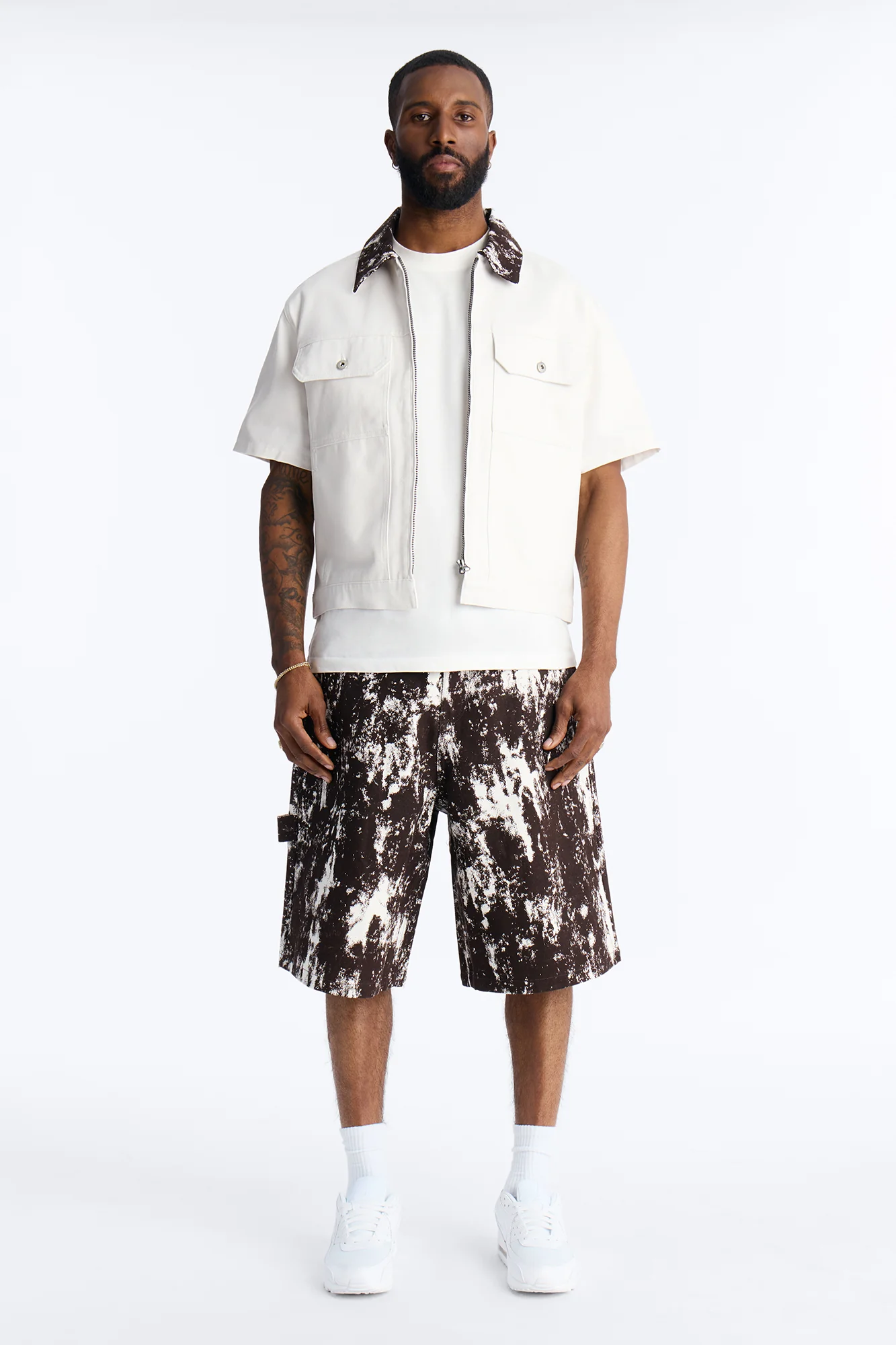 Mixed Clarity Printed Short - Brown Combo - Image 2