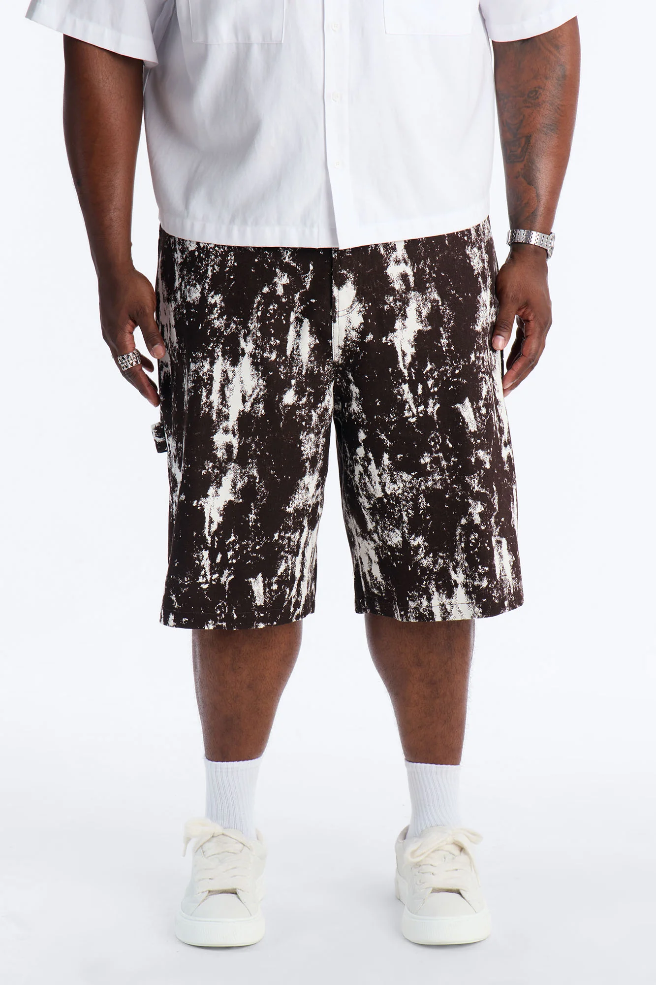 Mixed Clarity Printed Short - Brown Combo - Image 5