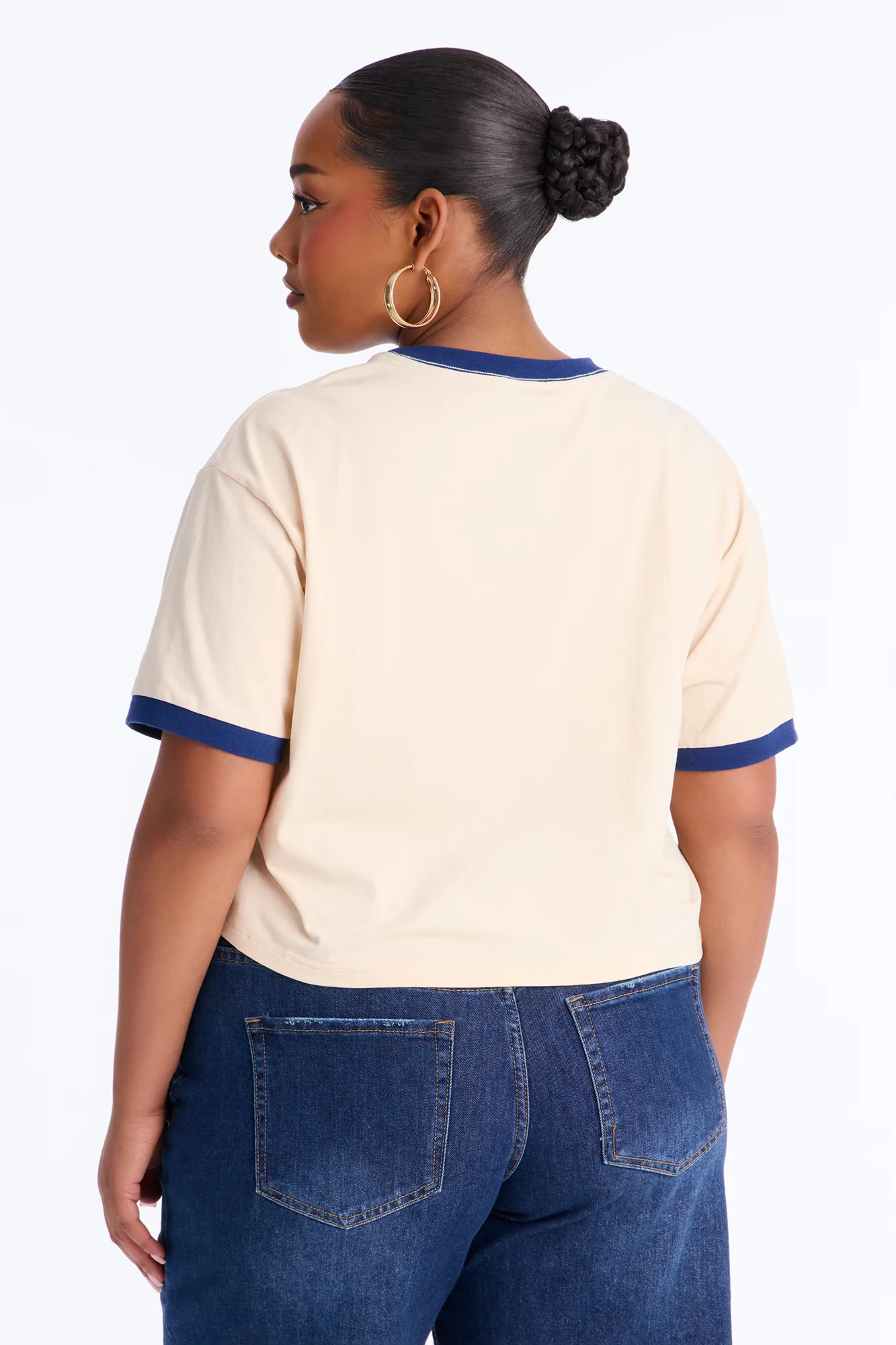 Modelo Collection Flocked Baby Tee - Taupe - Image 7