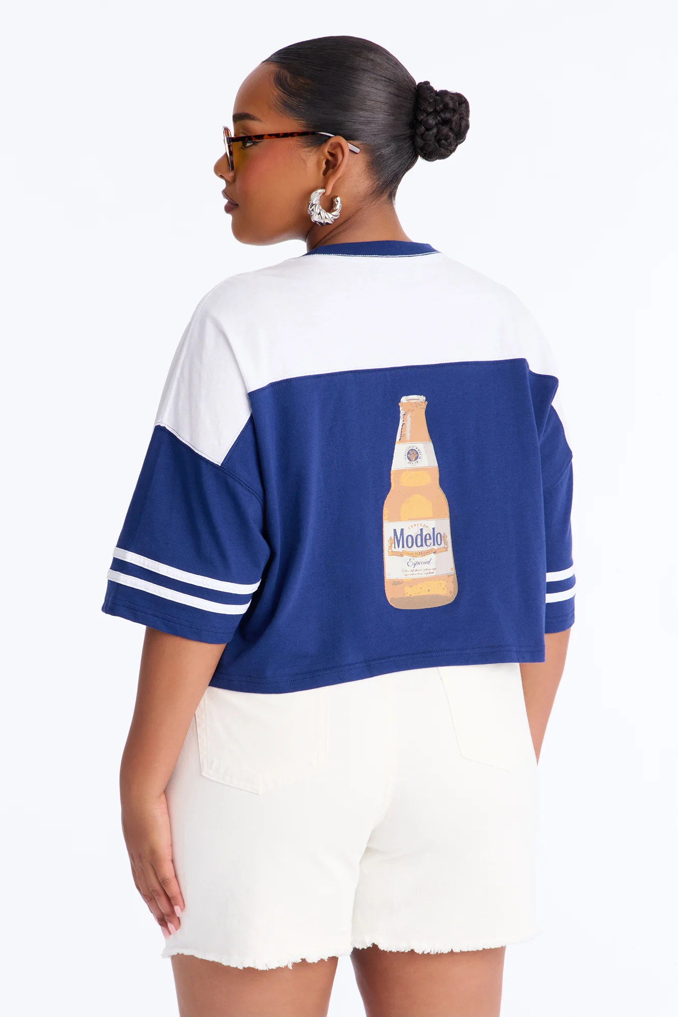 Modelo Collection Rhinestone Jersey - Navy - Image 7