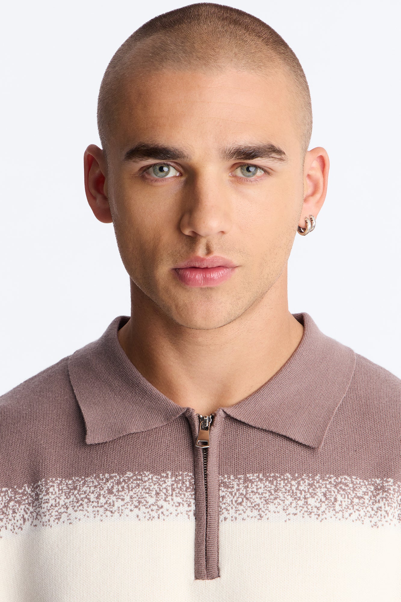 Mojave Dusk Quarter Zip Polo - Brown/combo - Image 3