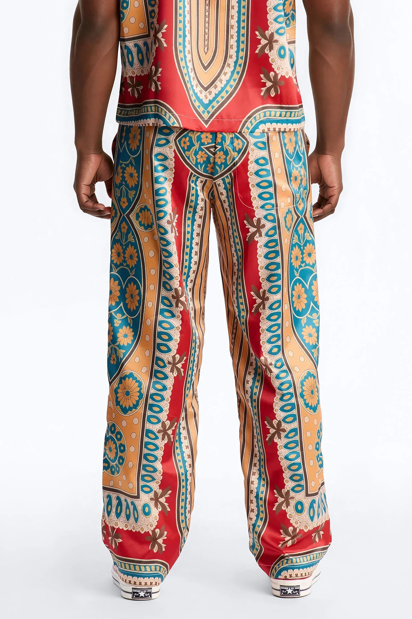 Monaco Straight Pants - Burgundy - Image 3