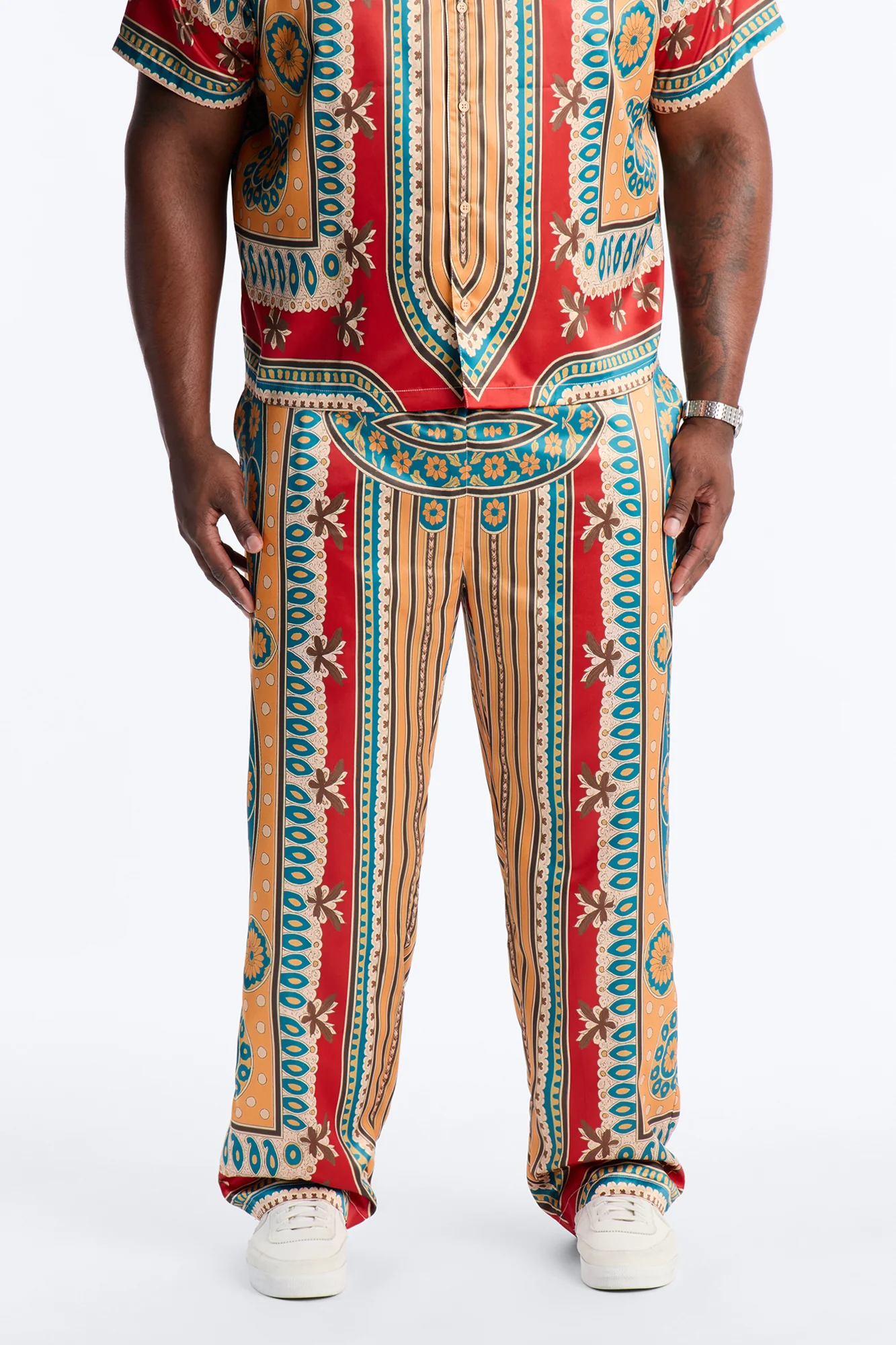 Monaco Straight Pants - Burgundy - Image 4