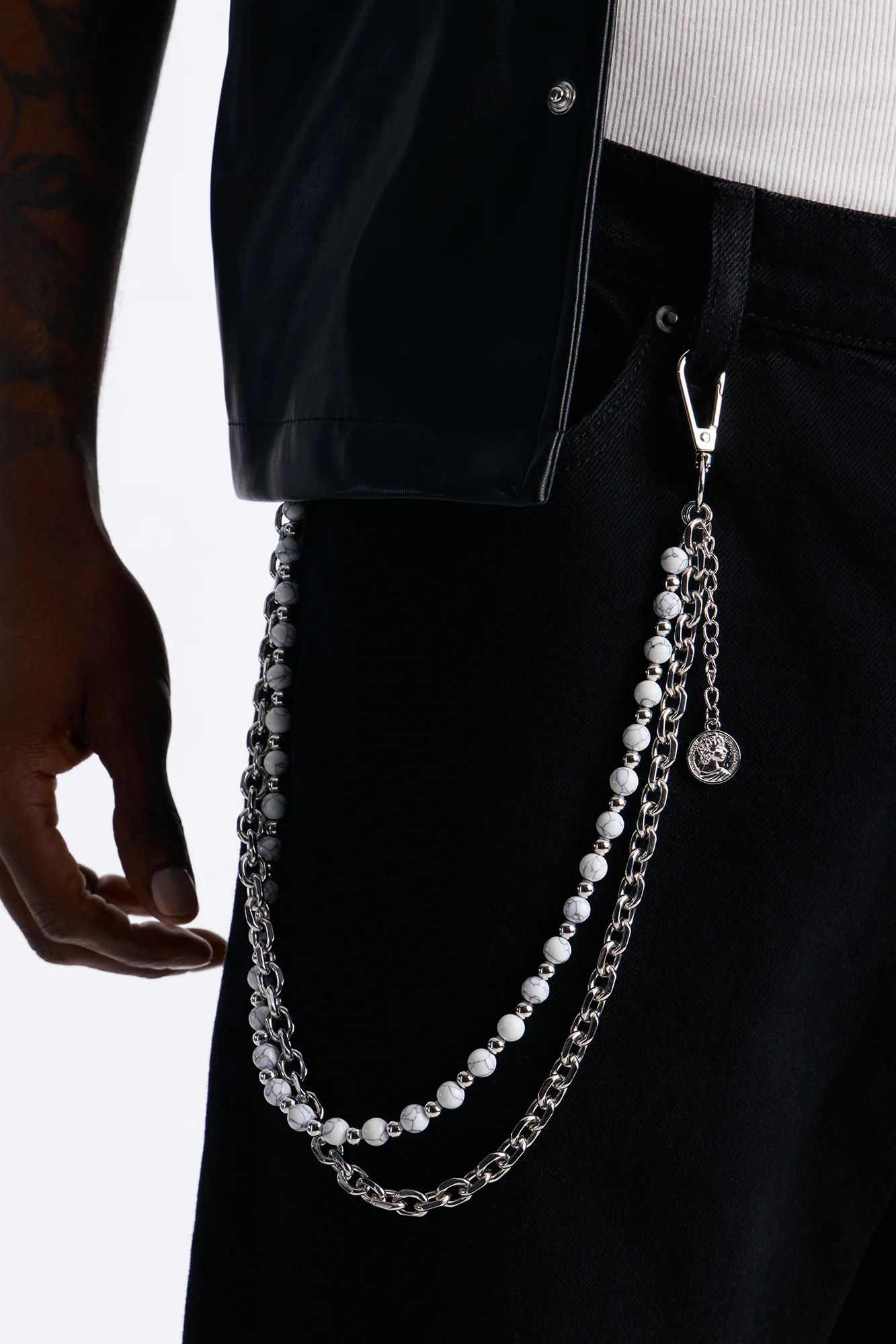 Monarch Relic Layered Pant Chain - Silver