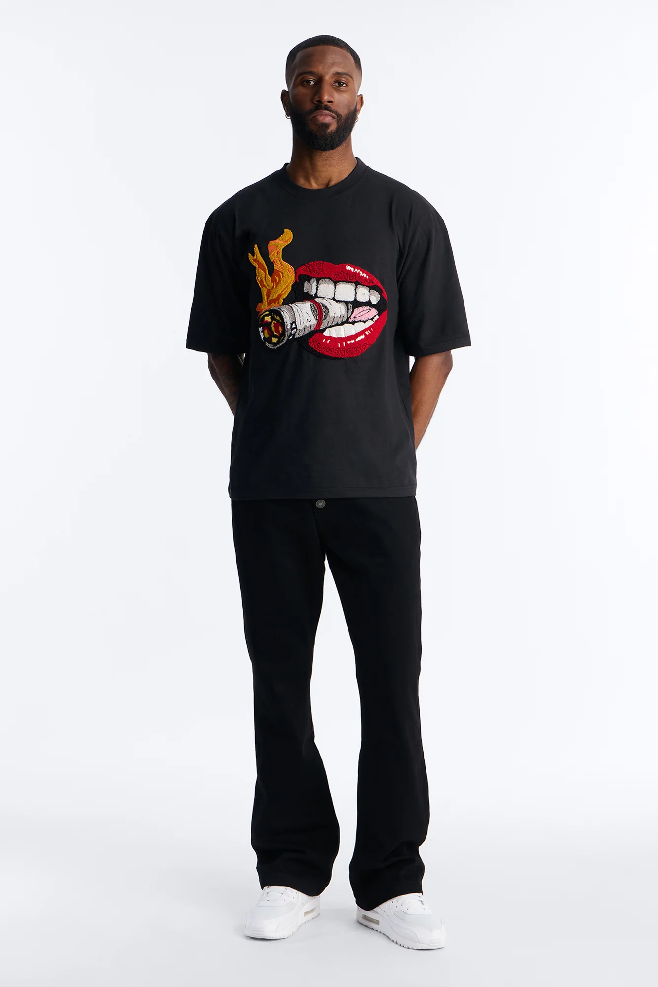 Money Burns Patch Short Sleeve Tee - Black - Image 2