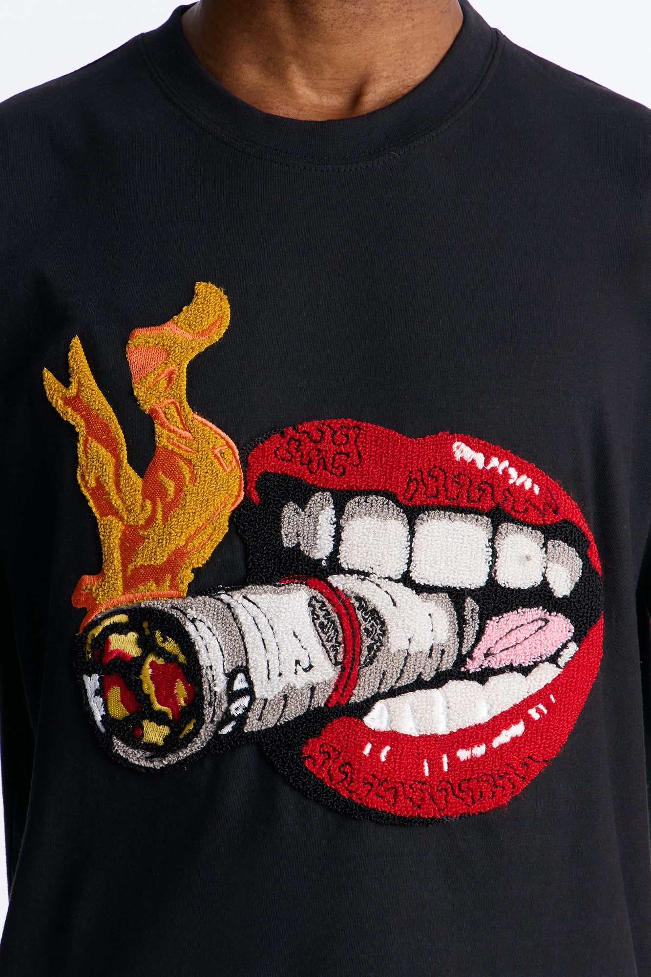 Money Burns Patch Short Sleeve Tee - Black - Image 3