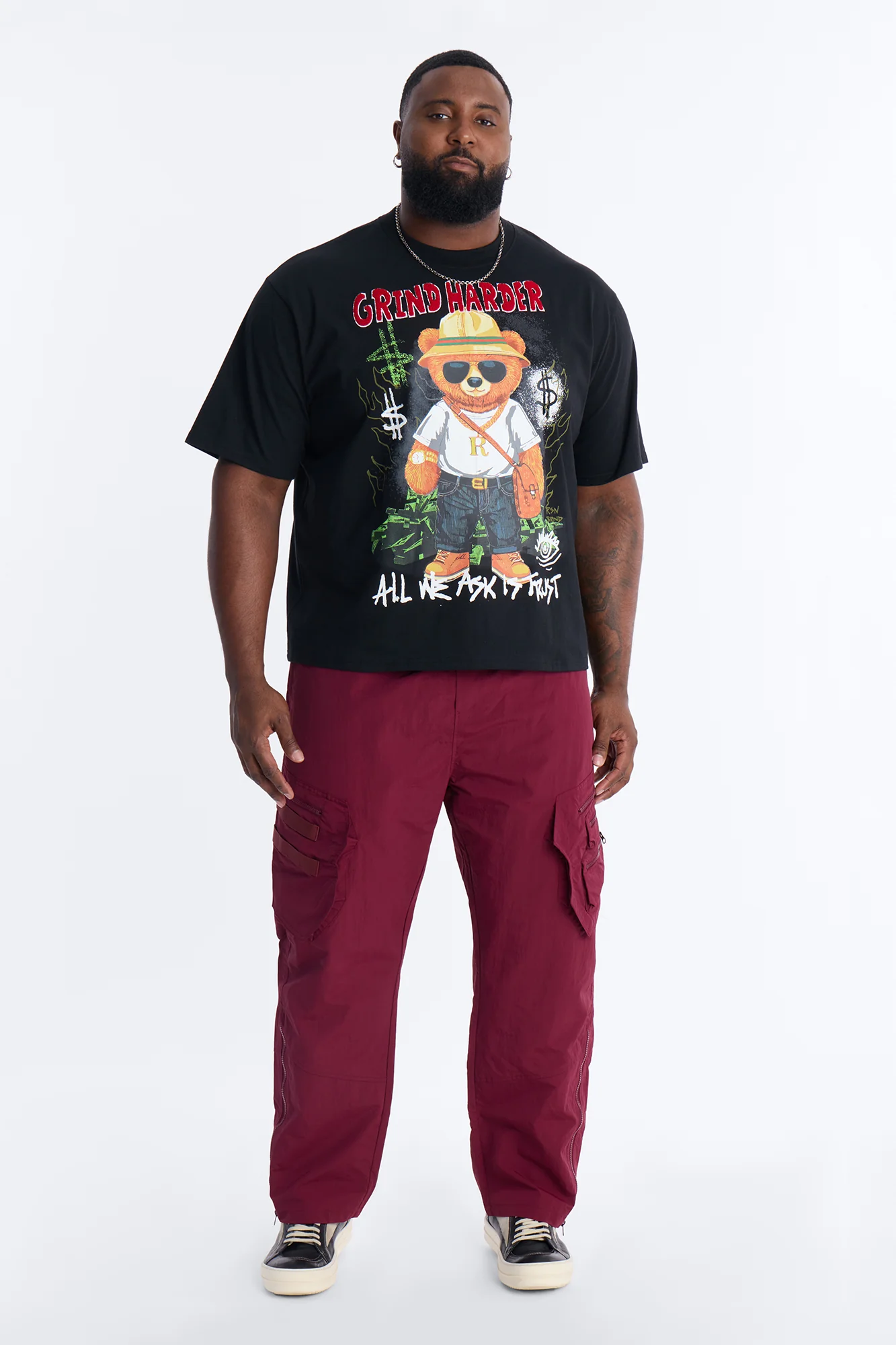 Money Grind Harder Short Sleeve Tee - Black - Image 4