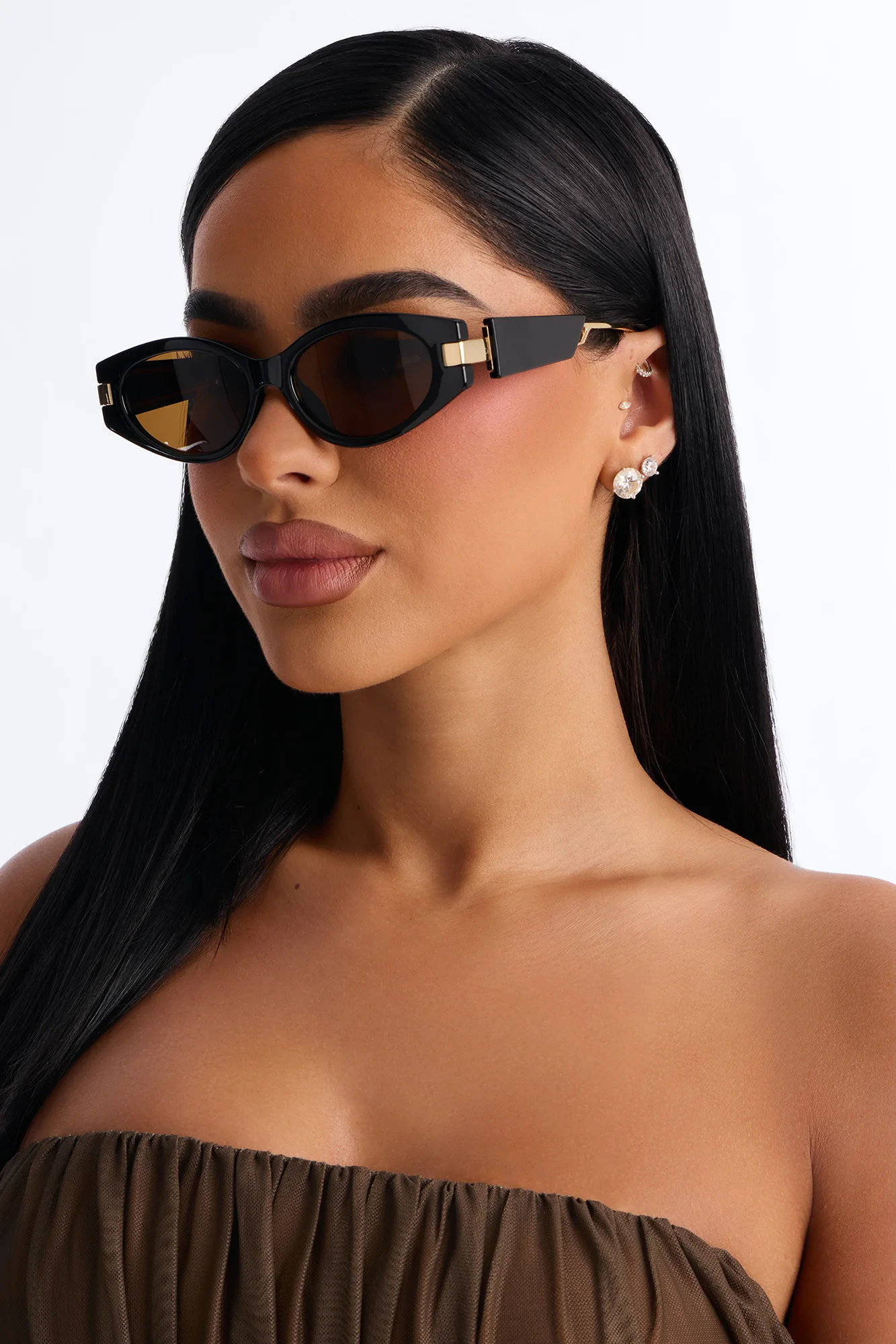 Money Trees Sunglasses - Black/Brown