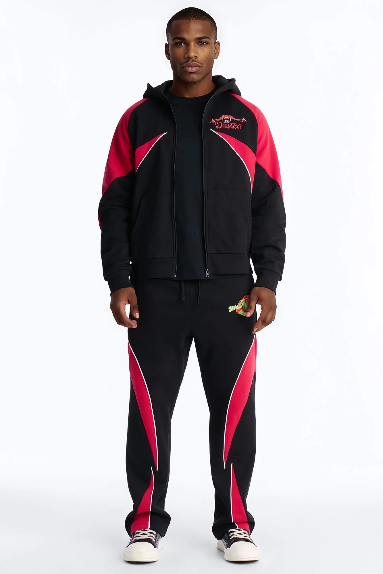 Space Jam Monstars Defense Paneled Zip Up Hoodie - Black - Image 2
