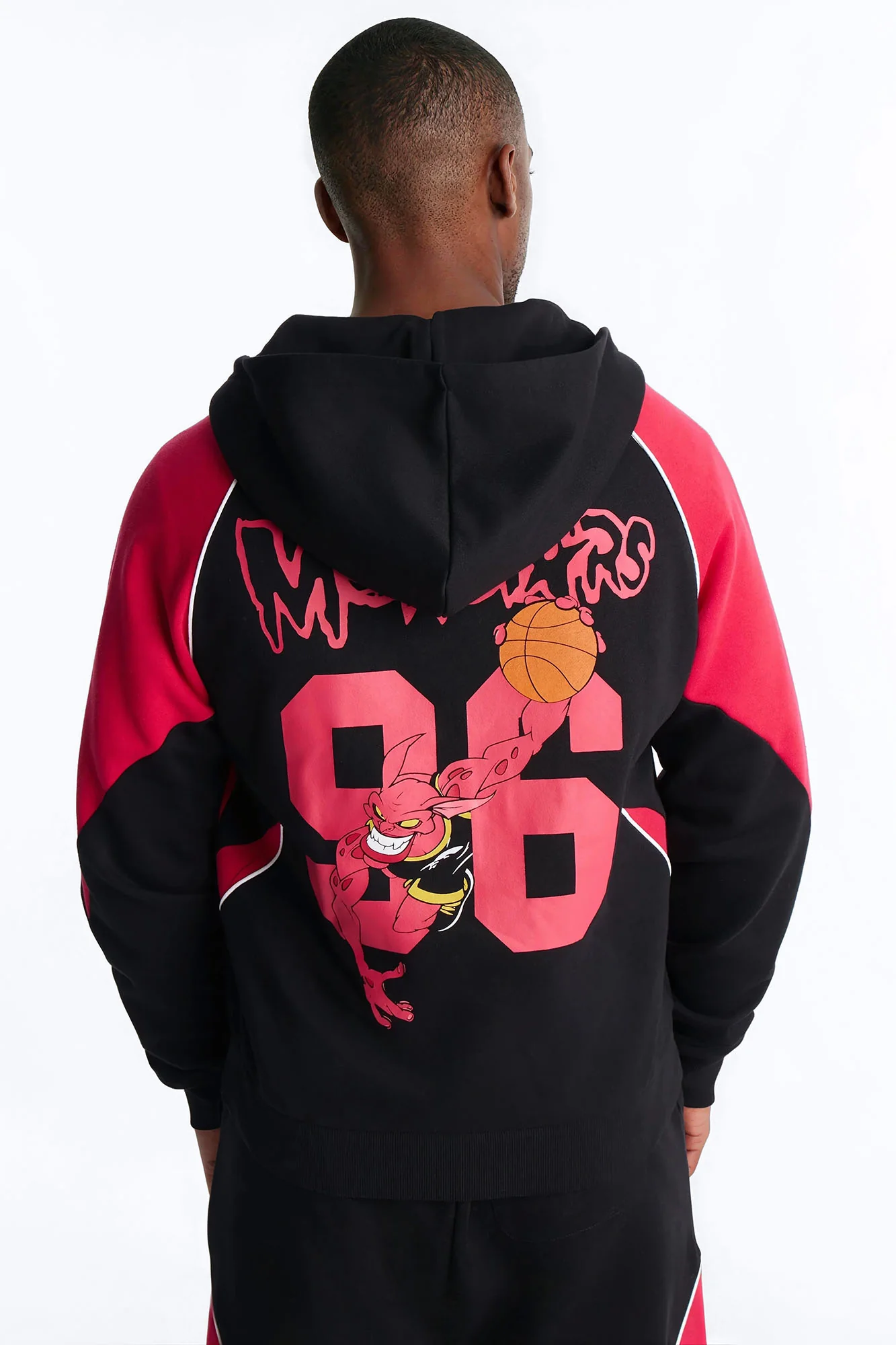Space Jam Monstars Defense Paneled Zip Up Hoodie - Black - Image 3