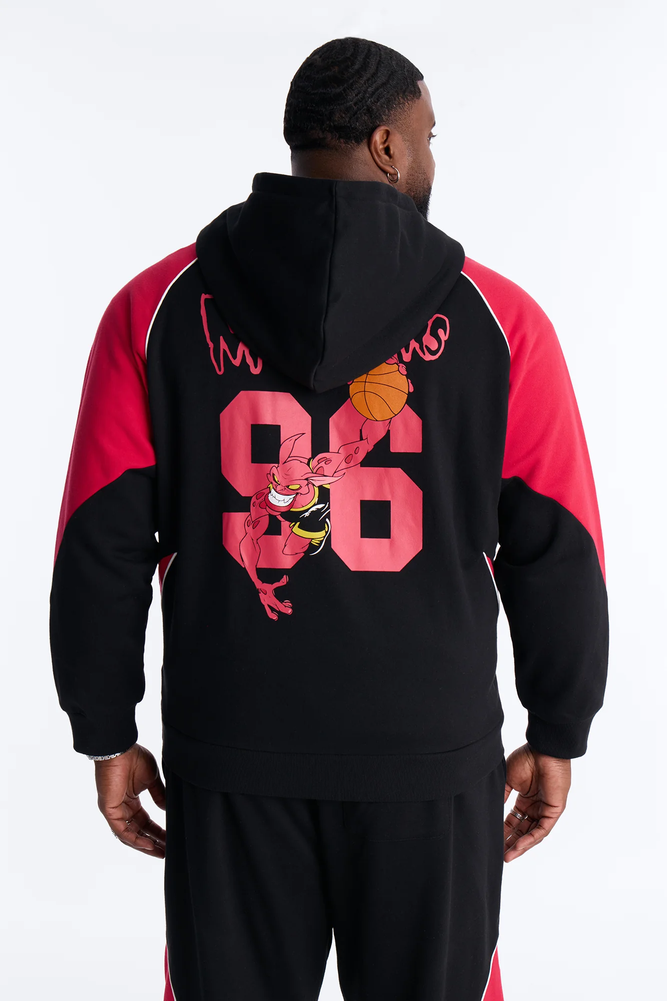 Space Jam Monstars Defense Paneled Zip Up Hoodie - Black - Image 7
