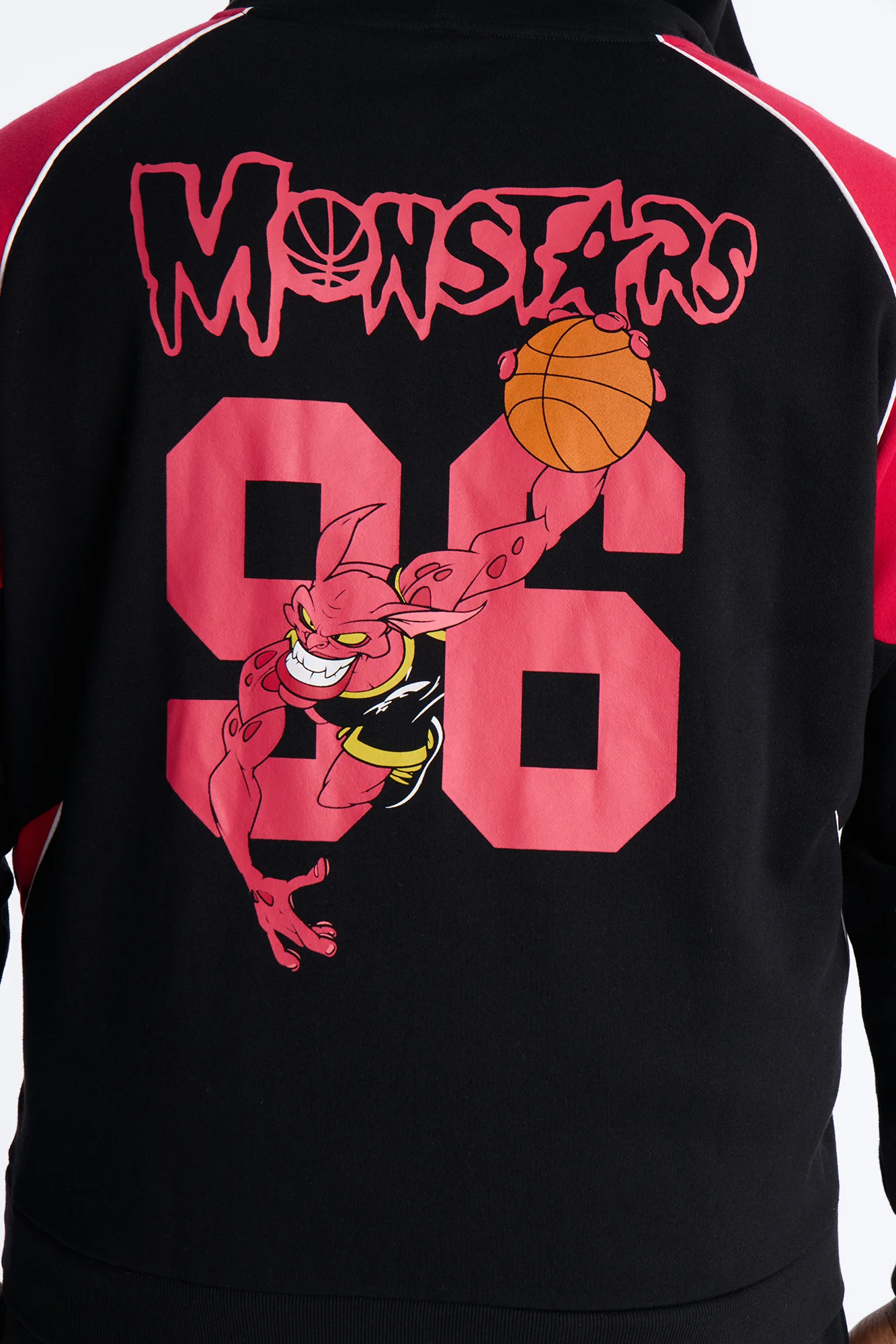Space Jam Monstars Defense Paneled Zip Up Hoodie - Black - Image 8
