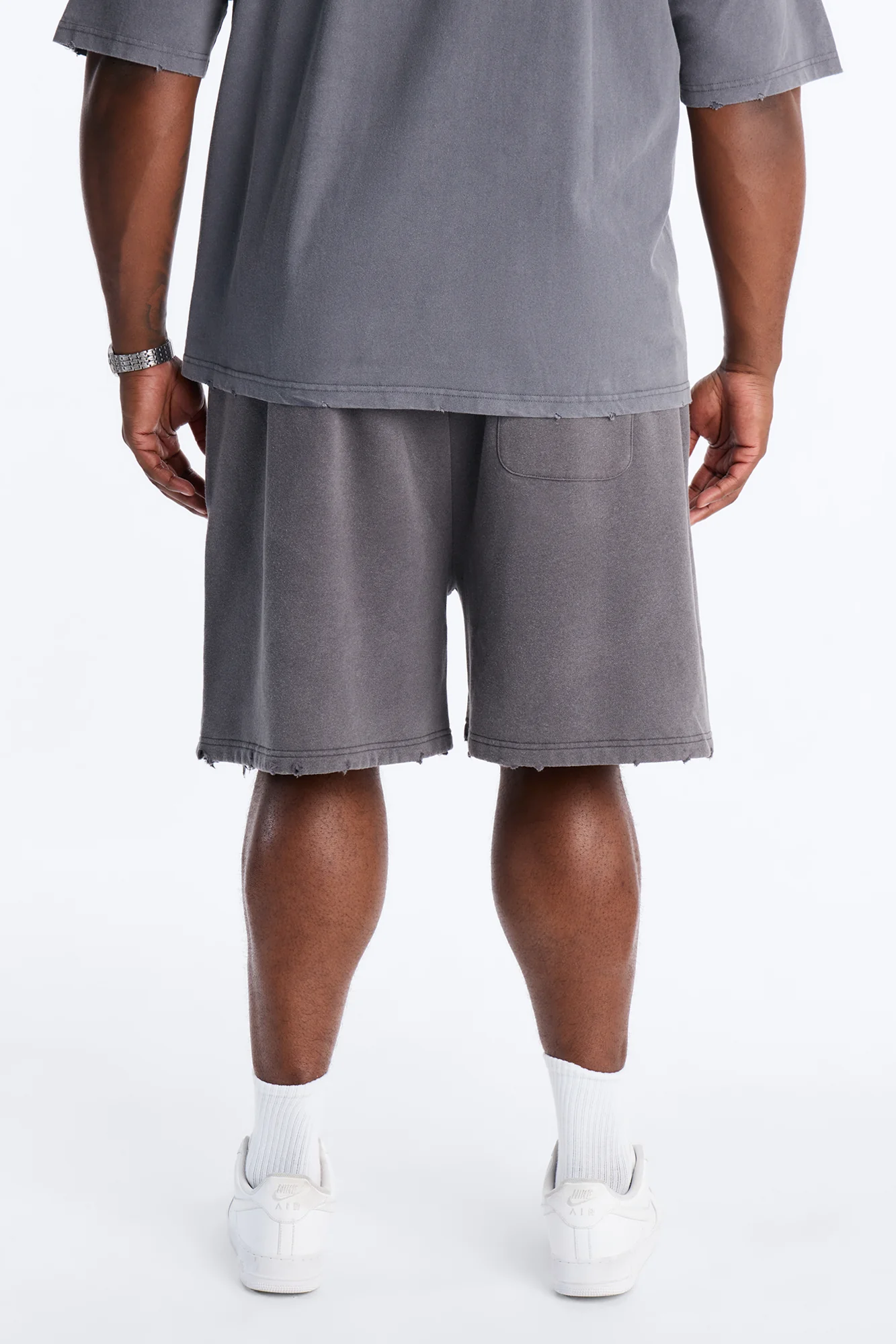 Space Jam Monstars Duo Puff Print Sweat Shorts - Charcoal - Image 6