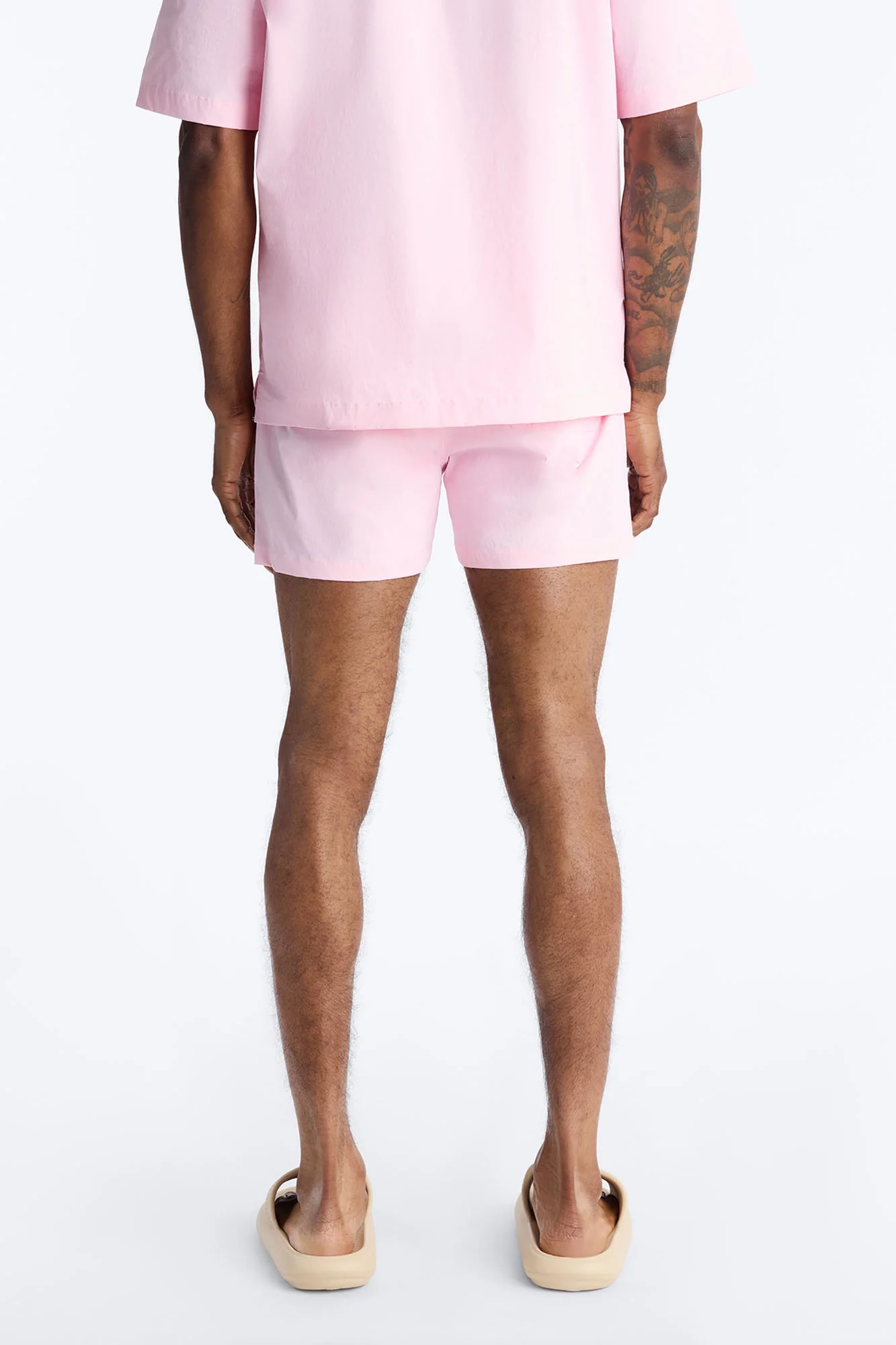 Montez Stretch Swim Trunk 4″ - Pink - Image 4