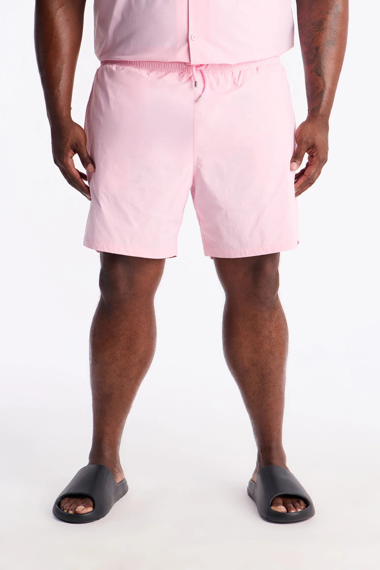 Montez Stretch Swim Trunk 4″ - Pink - Image 5