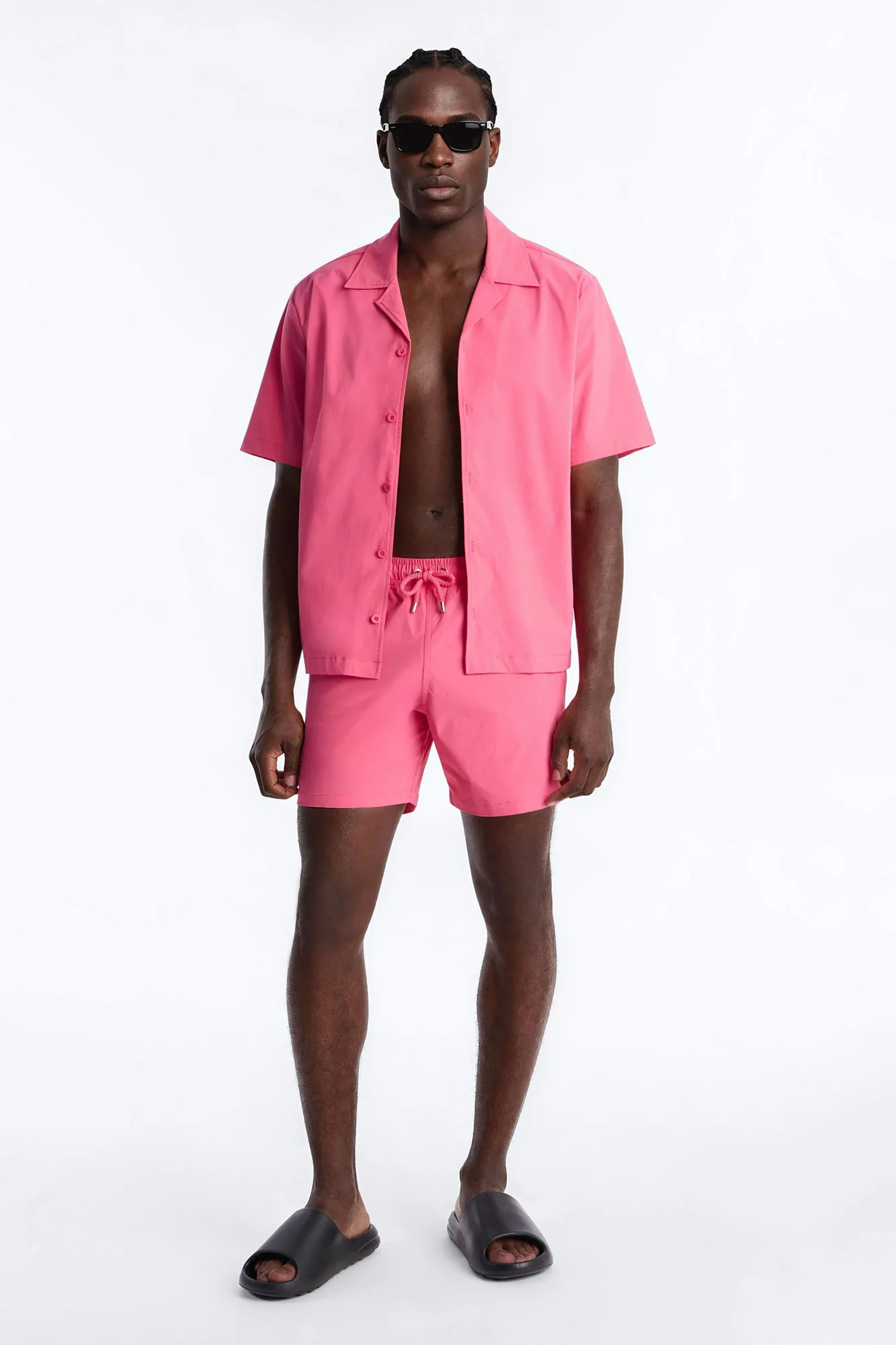 Montez Stretch Swim Trunk 6″ - Hot Pink - Image 2
